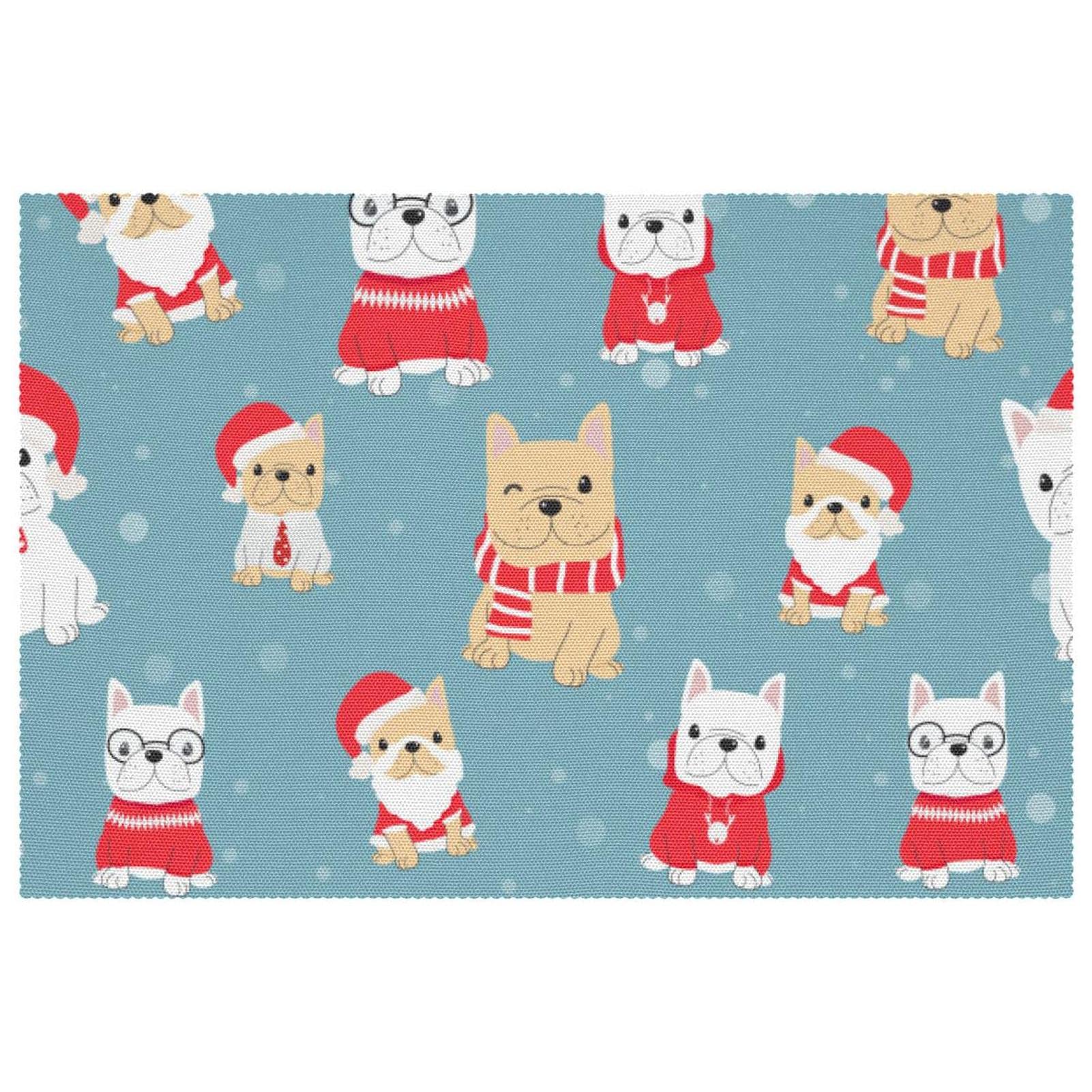 Set de table bouledogue français lot de 4 pour cadeau idéal amoureux de chiens