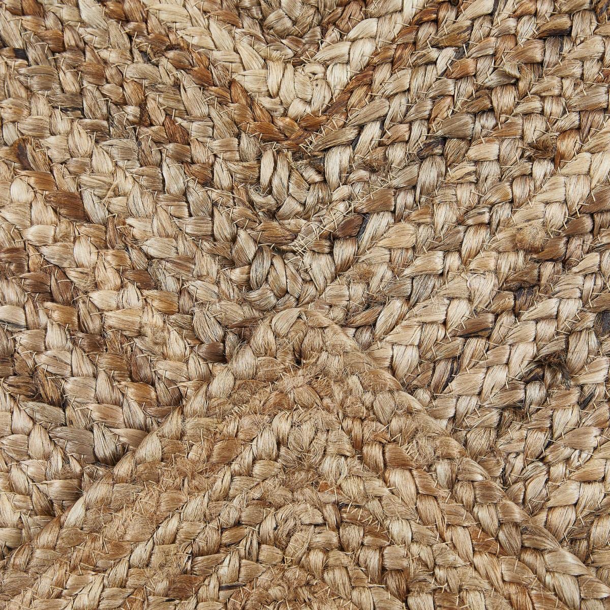 Tapis Kilim 120x170 JUTURE Beige Fait Main en Jute idéal pour la Chambre