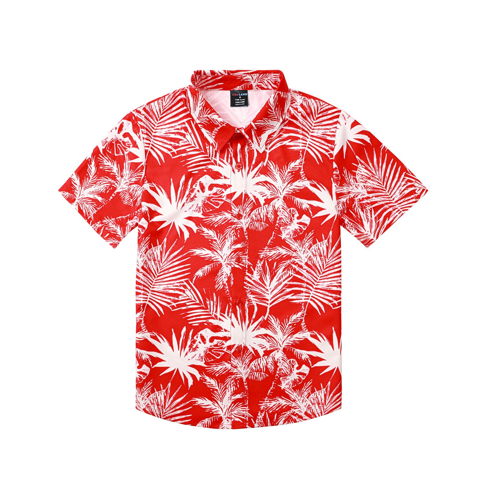Chemise Hawaïenne pour Enfants Garçons, Chemise Manches Courtes, XSmall-Large, 5-12 Ans