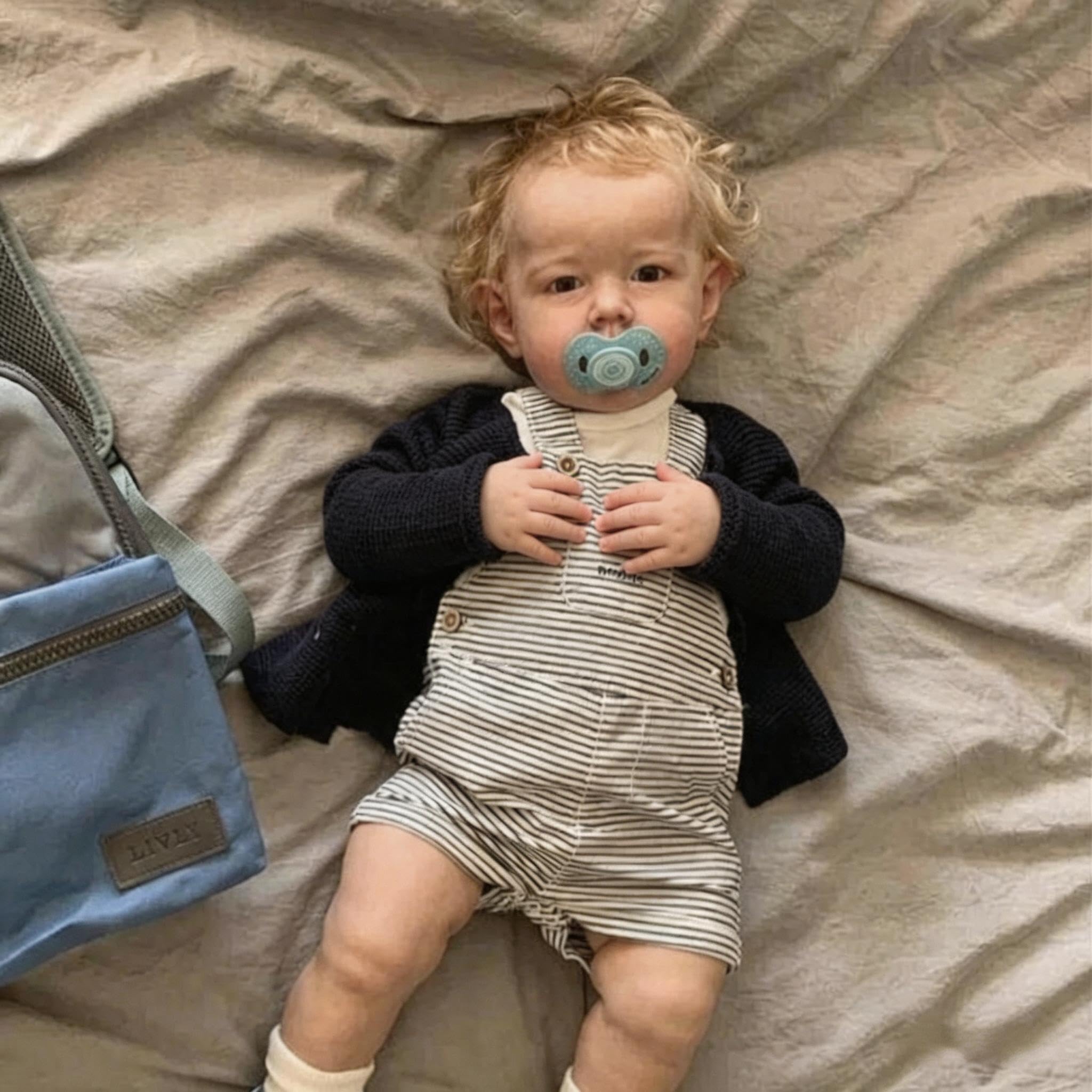 Silikonowe realistyczne lalki Reborn Baby Dolls Boys 50 cm pełne winylowe lalki noworodka chłopiec z blond włosami realistyczne Reborn Bebe lalki wodoodporne zabawki, prezenty dla dzieci w