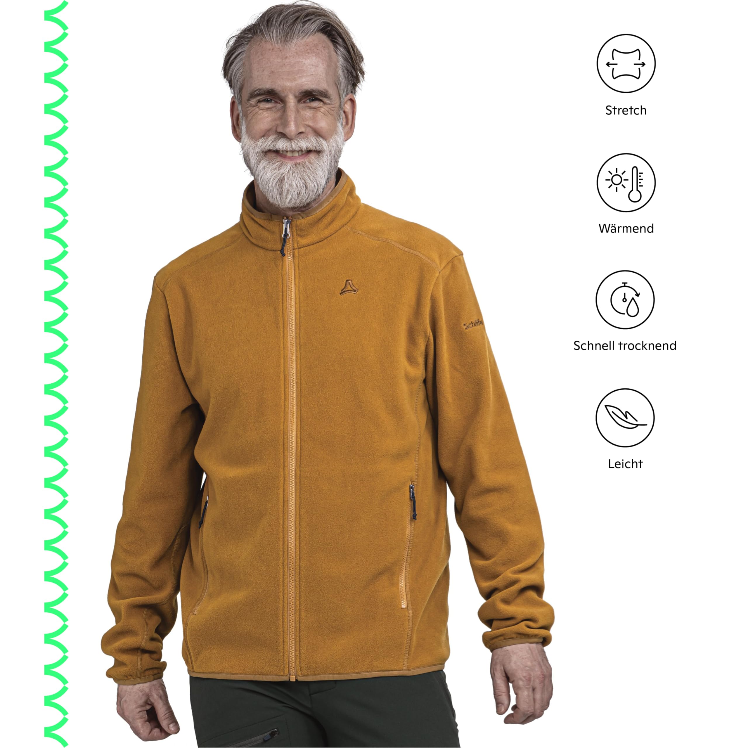Schöffel Fleece Jk Style Ash MNS Herren Fleecejacke grün grün