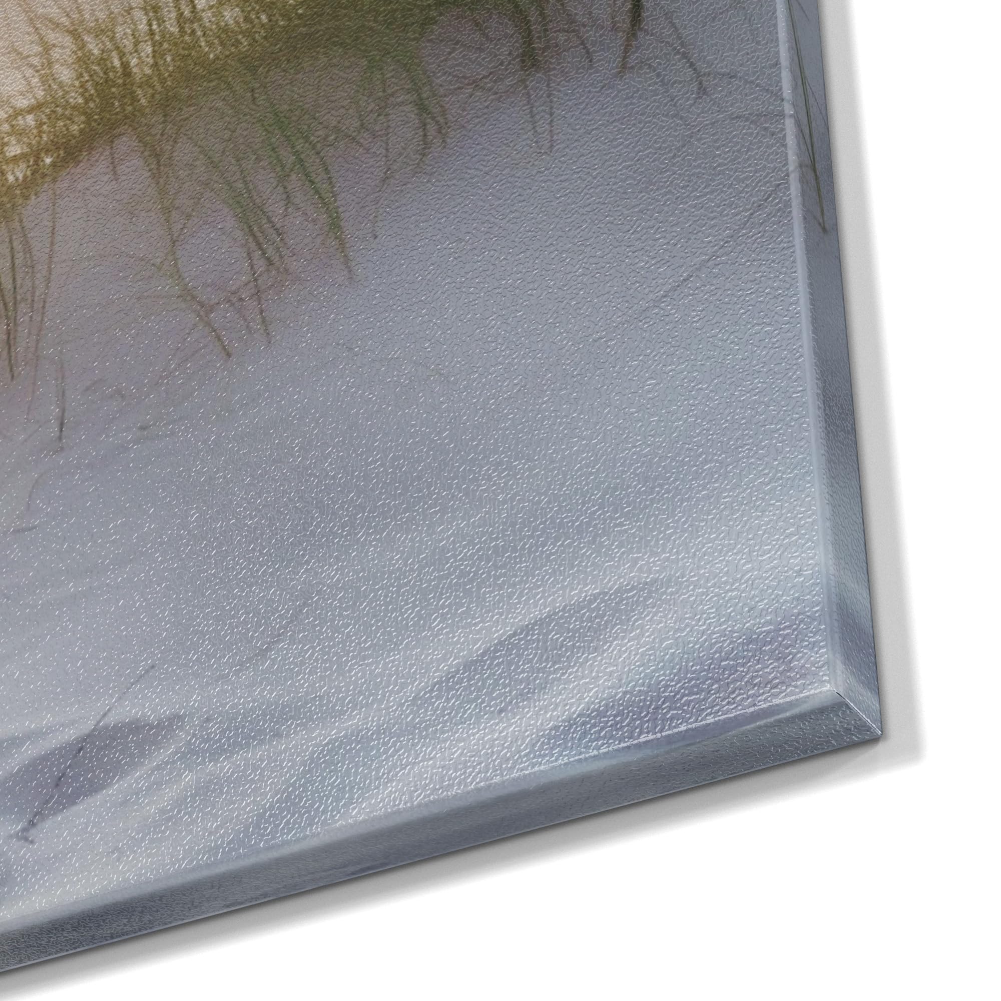 DEQORI Metalowa tablica magnetyczna | wymiary 90 x 60 cm | motyw "Wieczór odpoczynku na plaży" | tablica suchościeralna na wszystkich magnesach | tablica magnetyczna do kuchni i biura | designerska