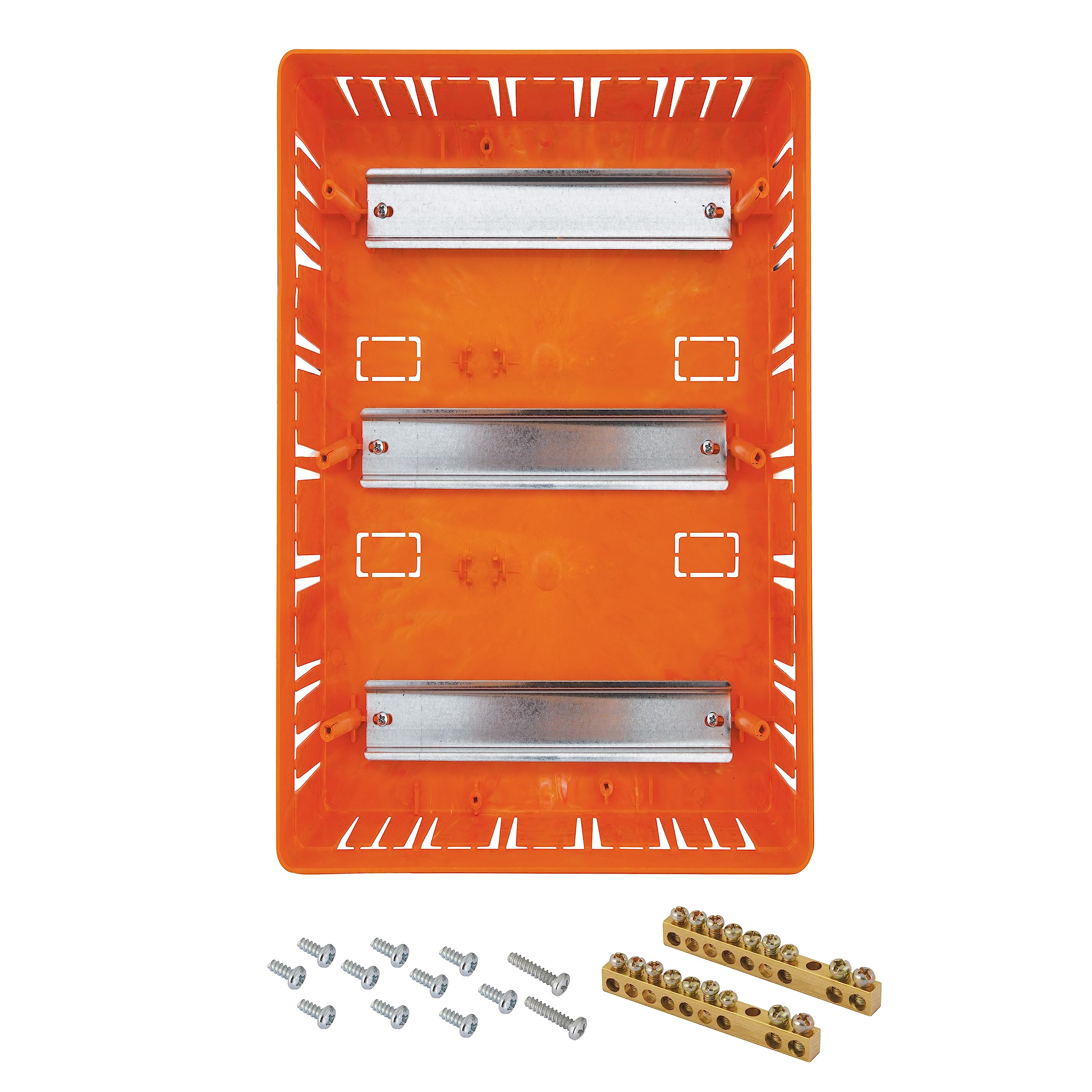 Lion Electric Scatola di distribuzione a incasso, 3 file, 36 moduli, IP40, scatola dei fusibili con porta trasparente, piccolo distributore per montaggio a incasso