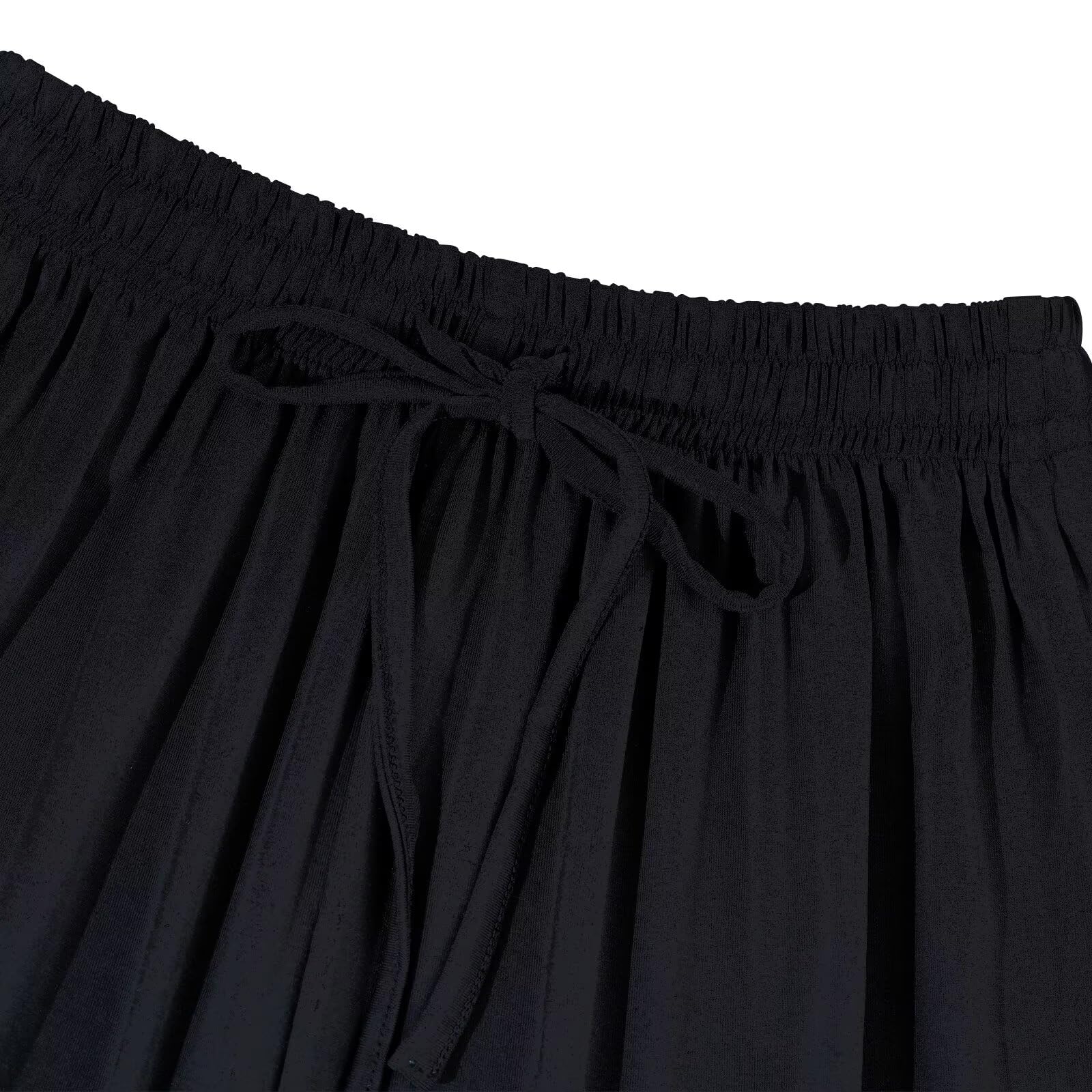 Pantaloni da Danza a Gamba Larga Donna, Pantaloni da Balletto, Pantaloni Sportivi Elasticizzati a Vita Alta con Cintura