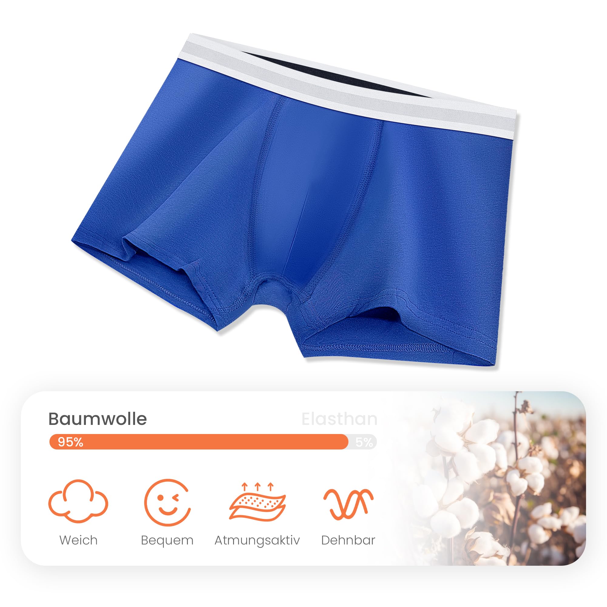 Desanlapi Confezione da 10 Boxer da Bambino in Cotone Multicolore 134-140