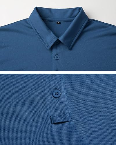 Miniatura 4 de NAVEKULL Polo táctico de manga larga para hombre, de secado rápido, ligero, militar, senderismo, deporte, golf, para uso al aire libre