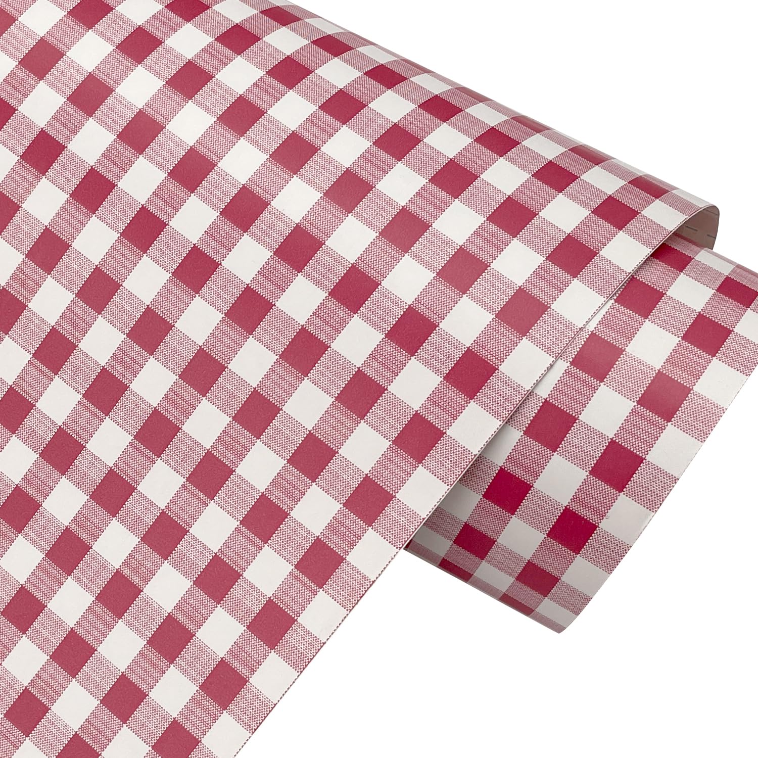 Yifasy 19.7 feet Roll Red Holiday Gingham Shelf Liner Decorative Paper Wrapping Gift Refresh Pet House Removable Wallpaper (M-236x17.7 Inch)