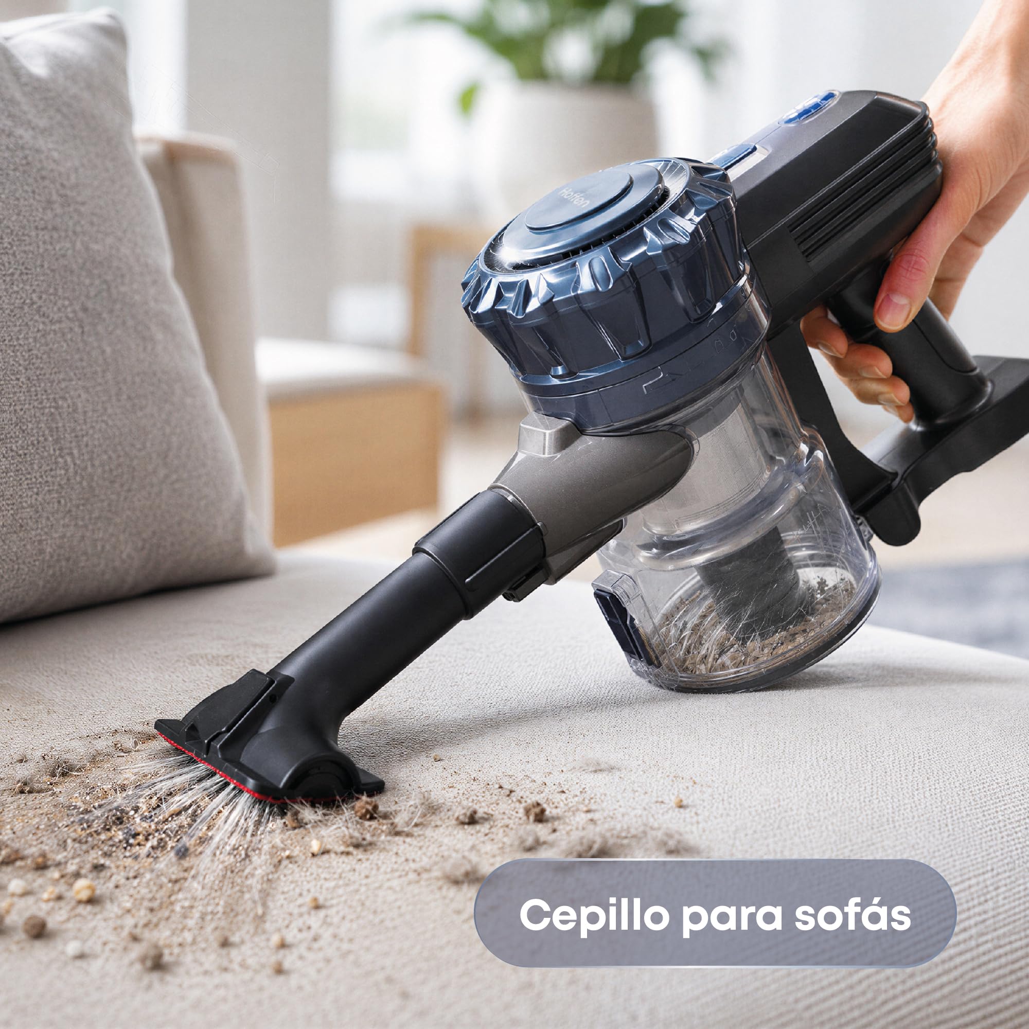 Hoffen Aspiradora Escoba sin Cable 22,2 V, hasta 40 min de Autonomía