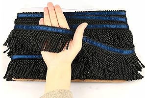Traditional Chinese Ornaments - 5 Yard Fenghuangwu Bullion Fringe Trim in Black...