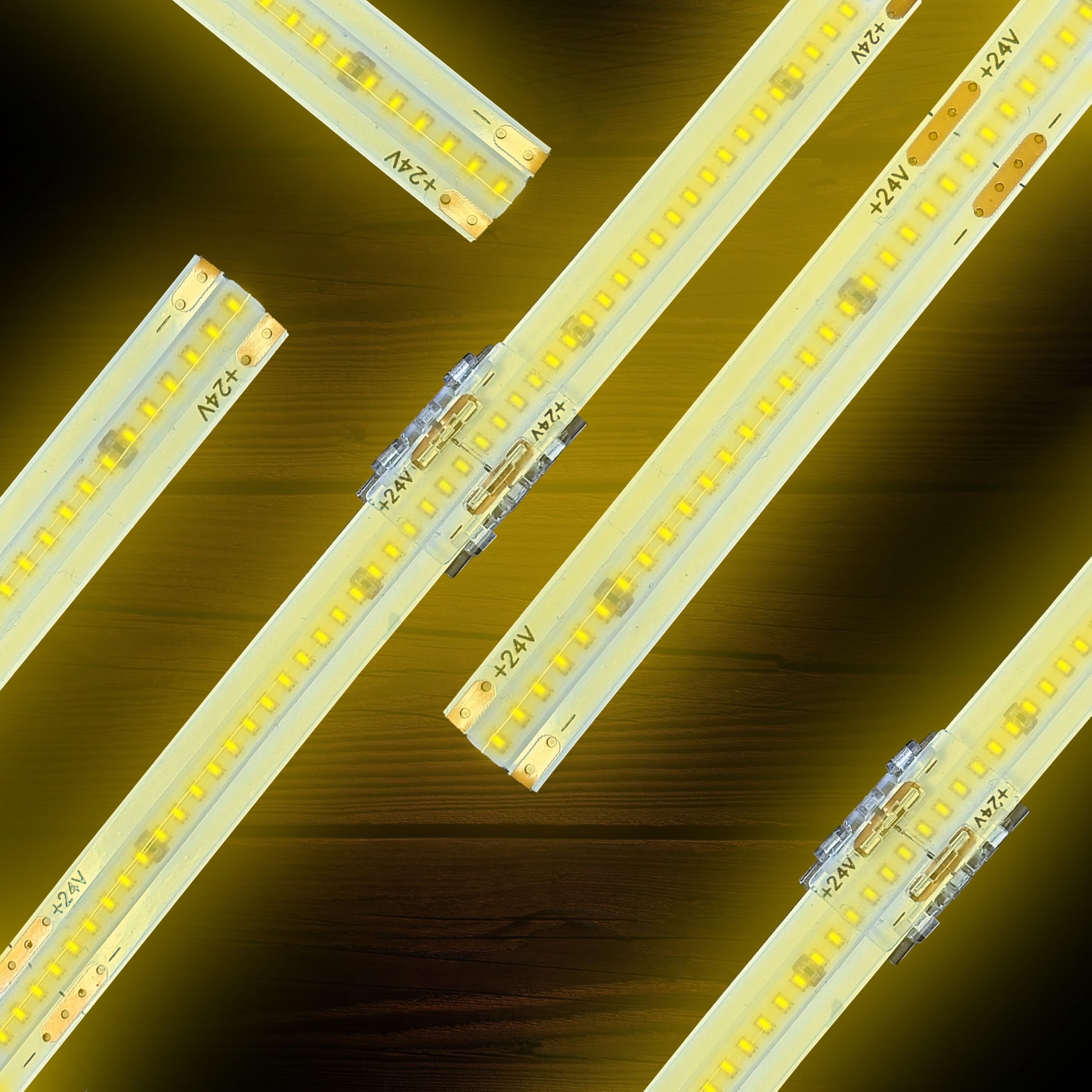 EVOGES LED COB Connectors (10 Pack 2Pin 8mm Strip to Strip), Clear - Image 3