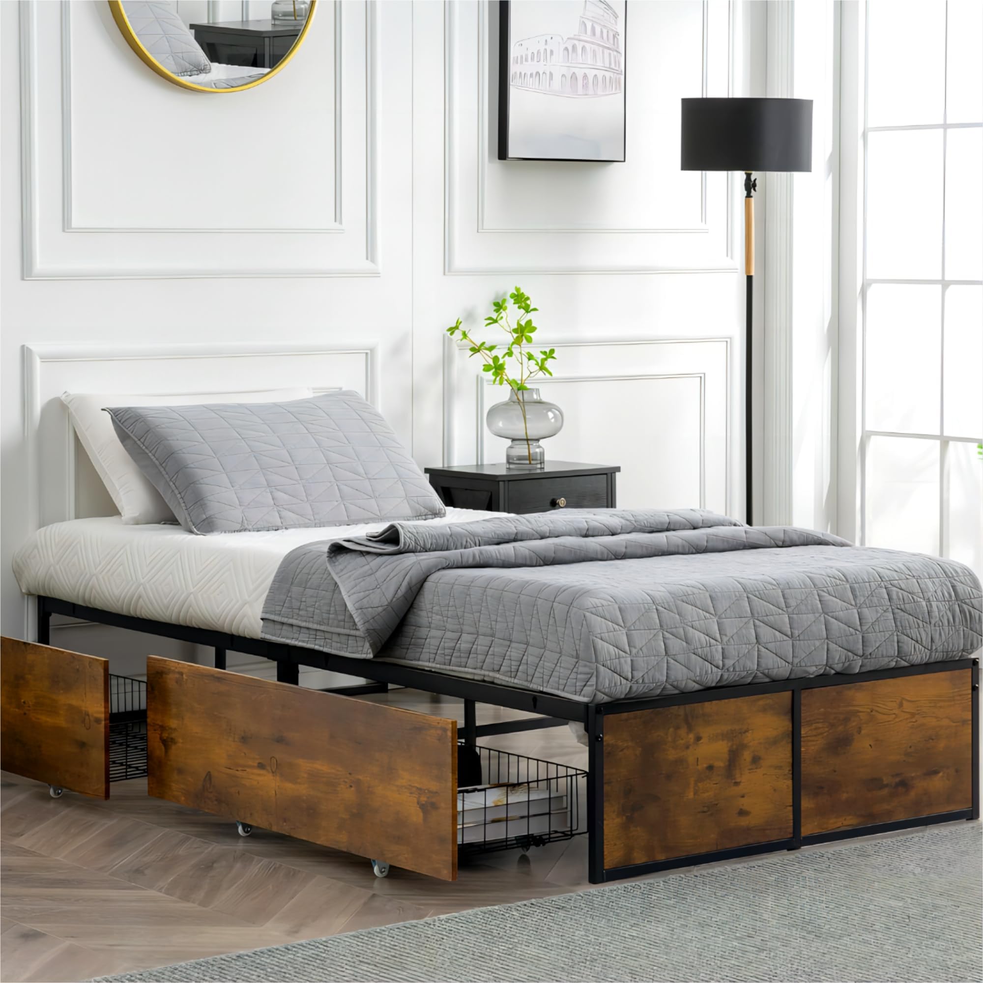Harper & Bright Designs Twin Size Daybed with 2 Storage