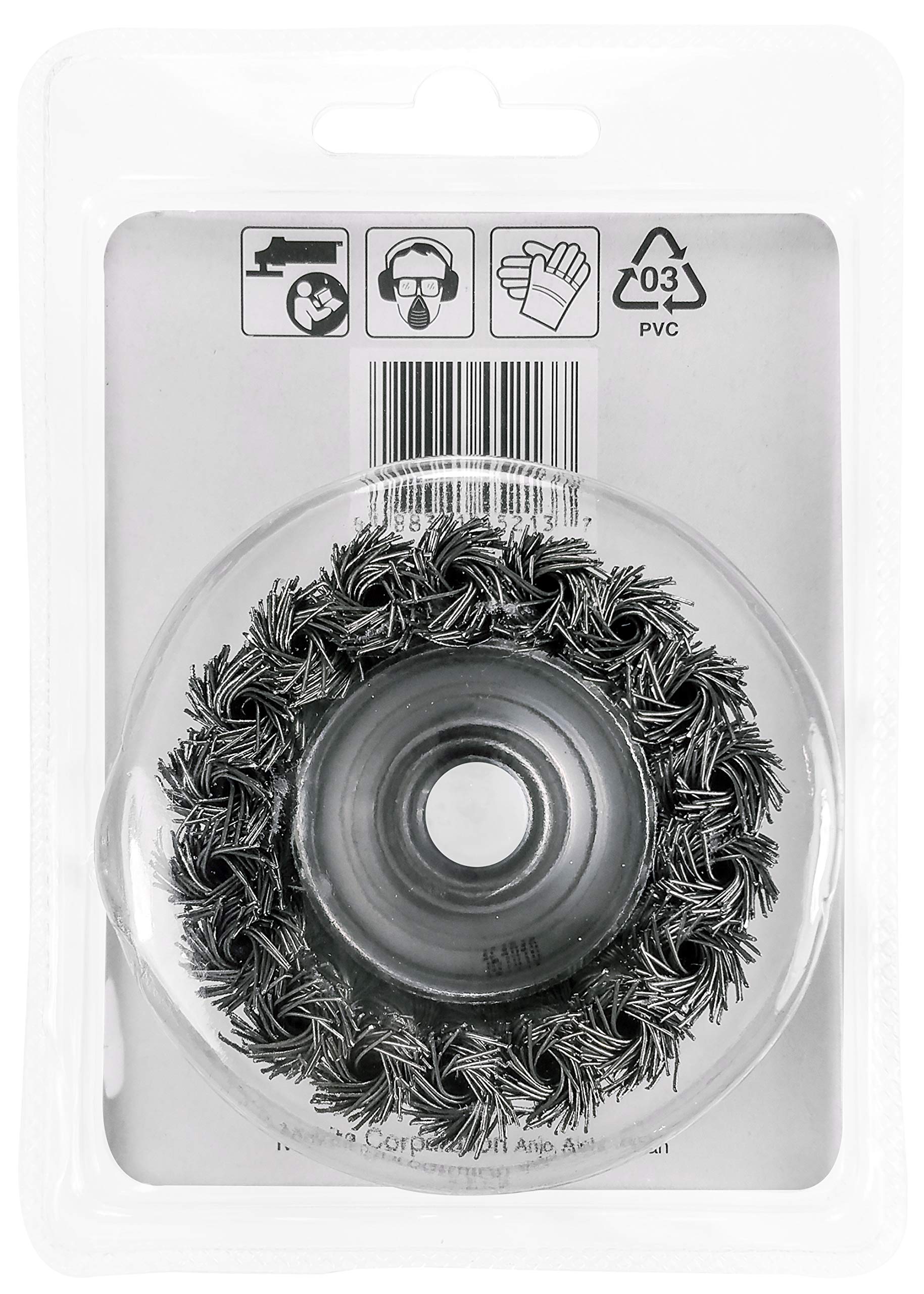 Makita 1 pezzo – Spazzola a tazza annodata per smerigliatrici – ultra resistente condizionata per metallo – 6,3 cm x 5/8 pollici | 11 UNC