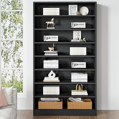 Miniatura 7 de Tribesigns Estantería de 71 pulgadas de alto, moderna estantería independiente de 9 niveles, estante grande abierto organizador de almacenamiento