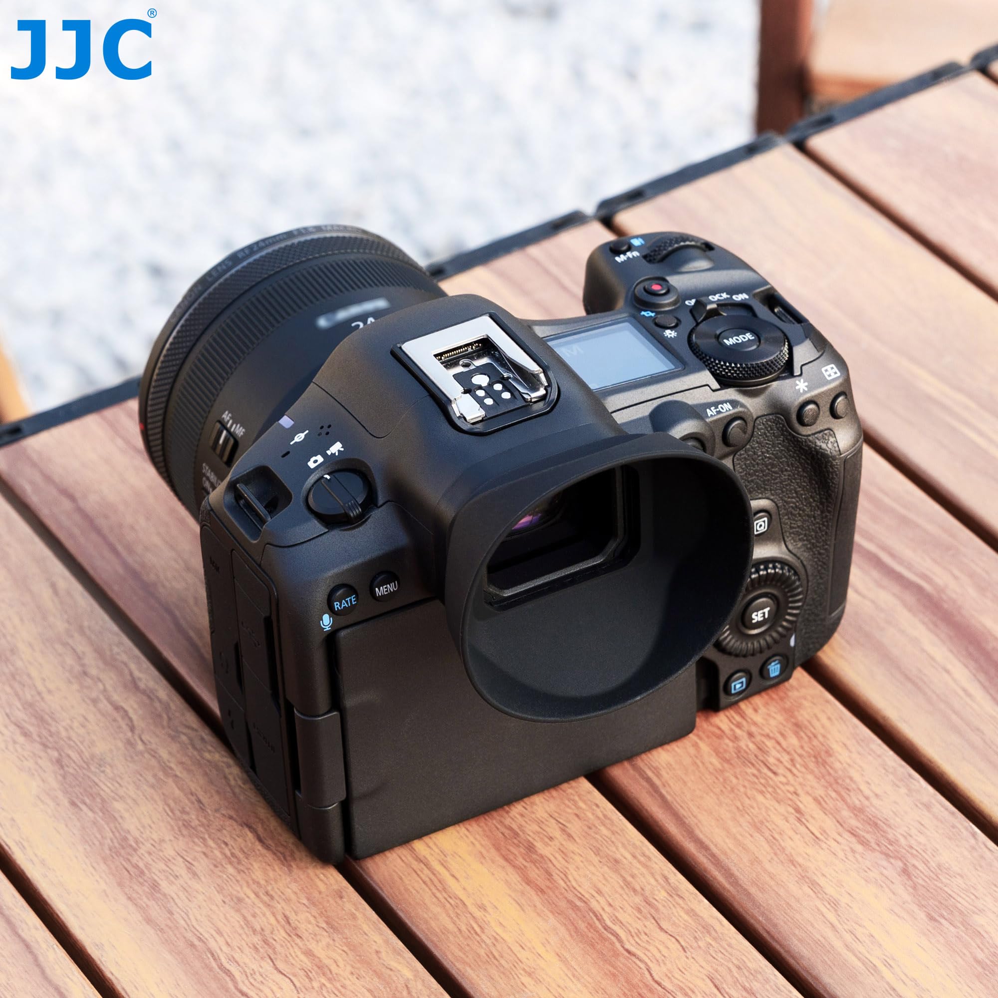 JJC Mirino oculare rotondo in morbido silicone per fotocamera Canon EOS R5 Mark II