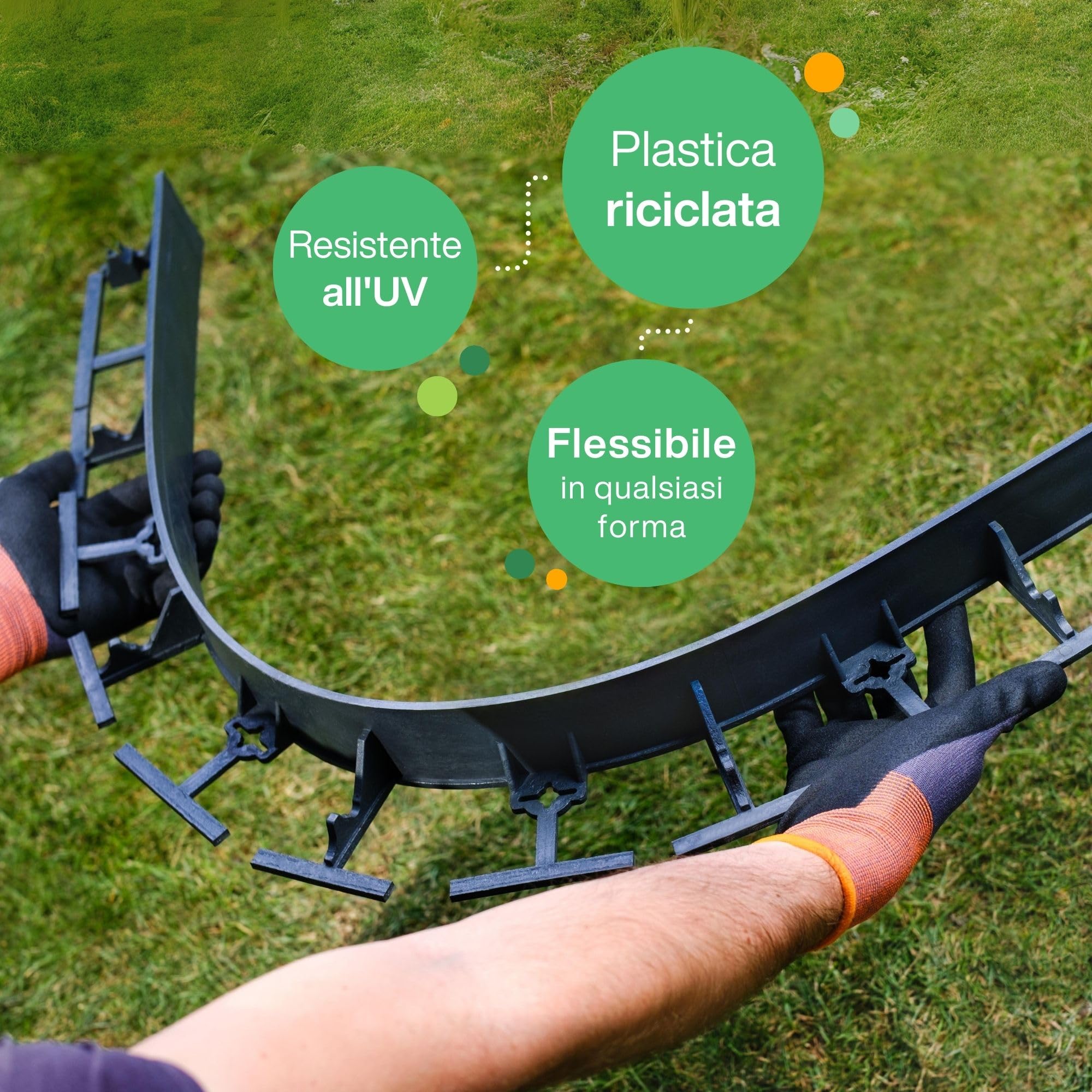 Bundle] Set 10 Di Ancoraggio A Terra Per Bordure Aiuole Green Universe Rasenkante 14cm Hoehe   Bodenanker   Erdnaegel 454209