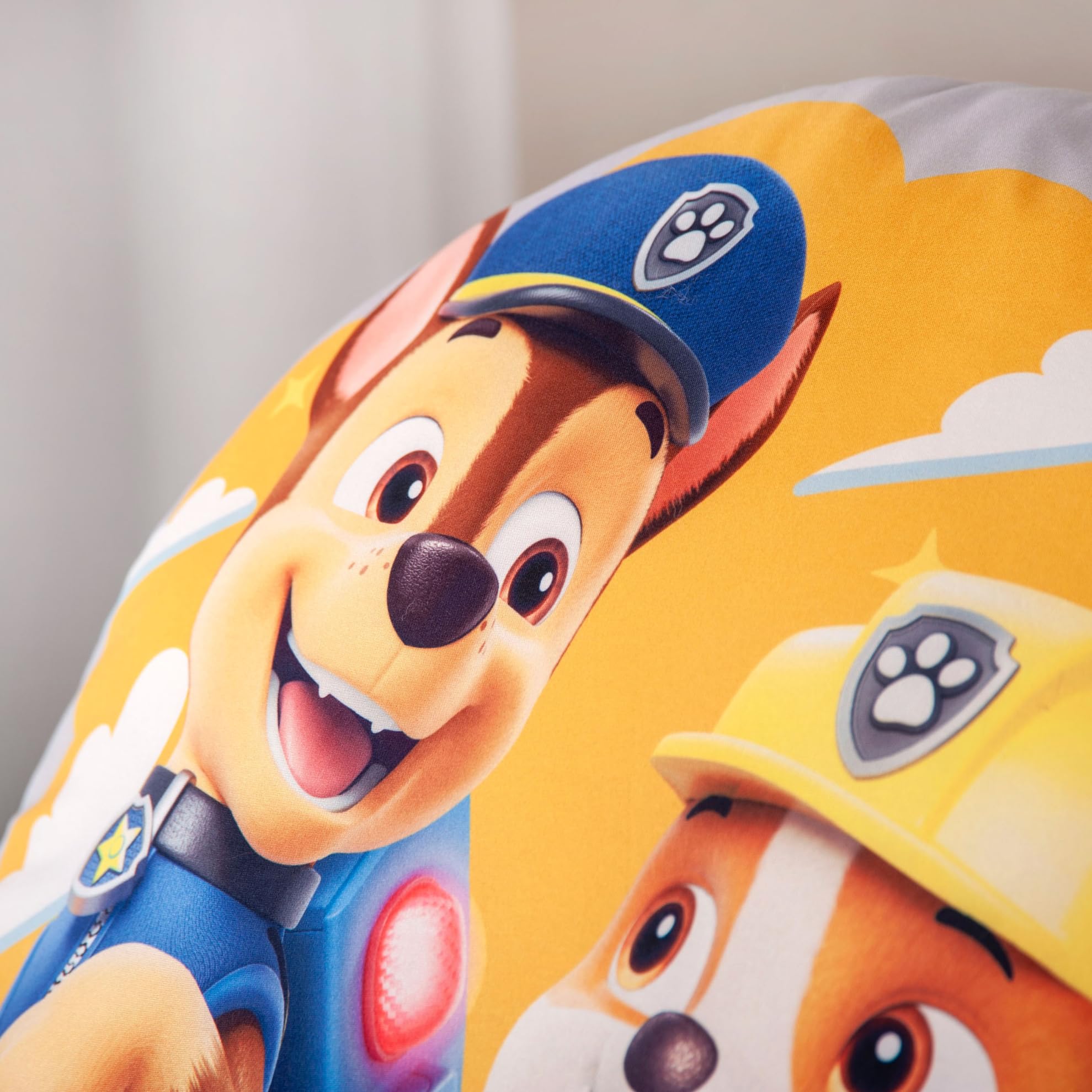 Herding Okrągła poduszka Paw Patrol, średnica 50 cm, miękka poduszka dekoracyjna do pokoju dziecięcego, 100% poliester