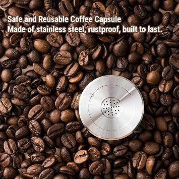 Refillable Coffee Capsule for Delta Q, Reusable Coffee Pod, Stainless Steel Coffee Filter with Spoon and Brush Kit, Compatible with Delta Q Coffee Machine
