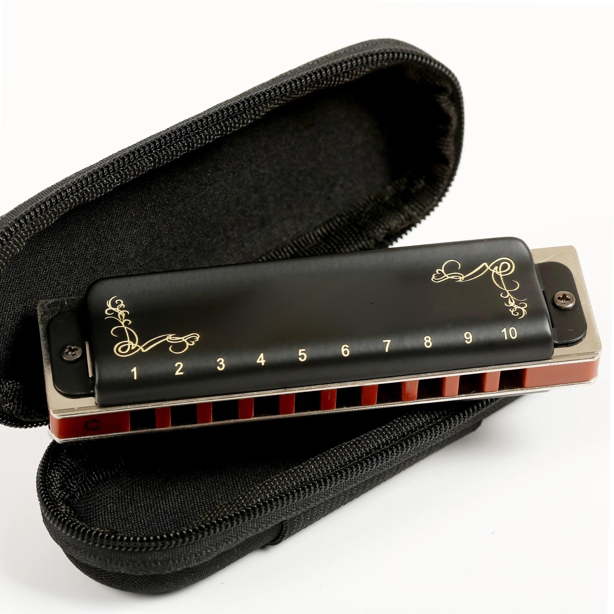 Harmonijka Ustna Dla Początkujących Ustnik Organowy Klucz G Blues Harp 10 Otworów Harmonijka Dla Początkującego Gracza Prezent
