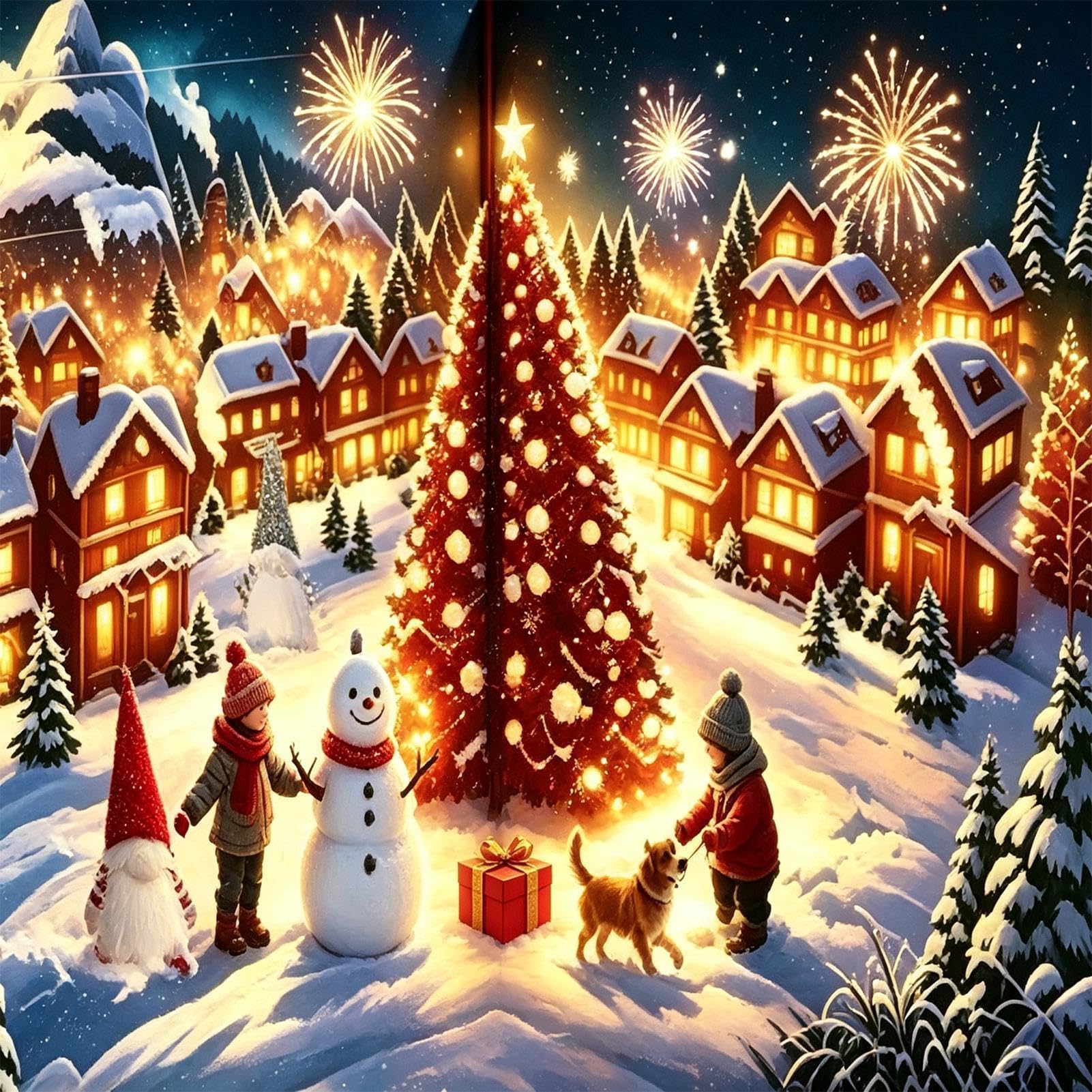 Calendario 'Avvento con di Natale 24 Giorni Decorazioni Peluche | Nani Festivi per Casa Ufficio Soggiorno Camera Cameretta Scrivania Tavolo Ingresso Mobile TV