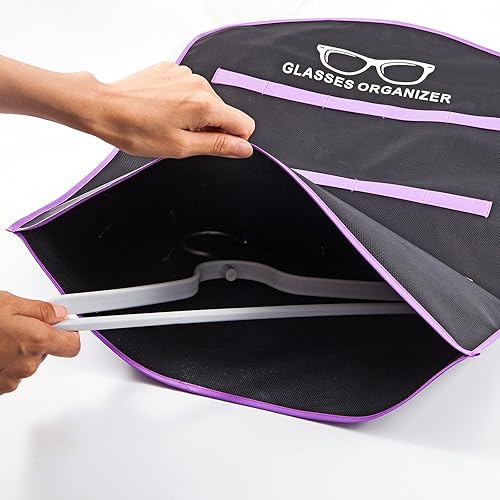 Miniatura 5 de TRIUMPH VISION Organizador de lentes de sol colgantes, soporte para gafas, 40 ranuras, estuche para gafas, organizador de pared, organizador de