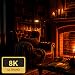 Rainy Night Fireplace 8K for Fire TV | Cozy Room Ambience, Relaxing Rain Sounds, Crackling Fire, Calming Sleep Music, Peaceful Candlelight & Meditation
