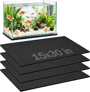 4 Pcs Aquarium Leveling Mat, Waterproof Neoprene Mat, 30 X 15 X 0.2 Inch