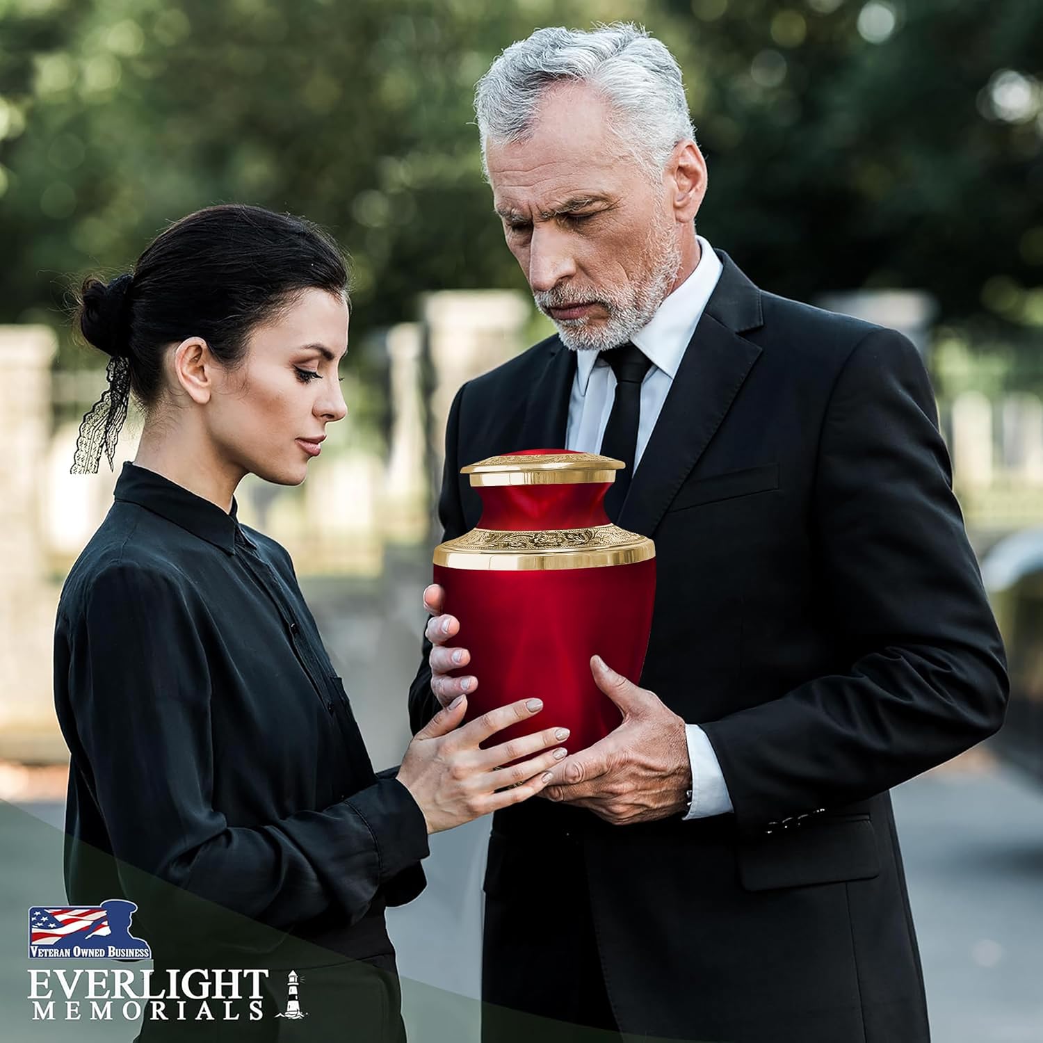 Classic Red Urn for Ashes Adult Male or Female – Large Cremation Urns for Human Ashes – Memorial Funeral Urn, Home Display, or Burial - Image 5