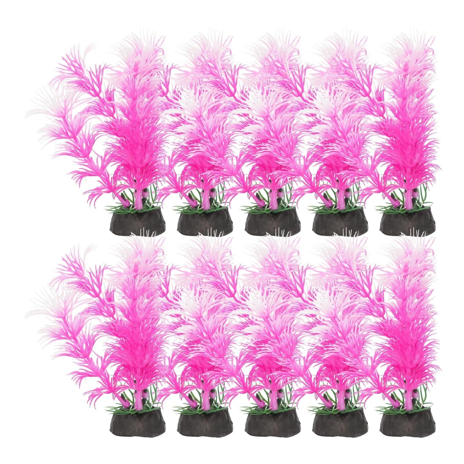 Plantas Artificiales para acuarios, Plantas Artificiales for Acuario 10 Piezas Multicolor