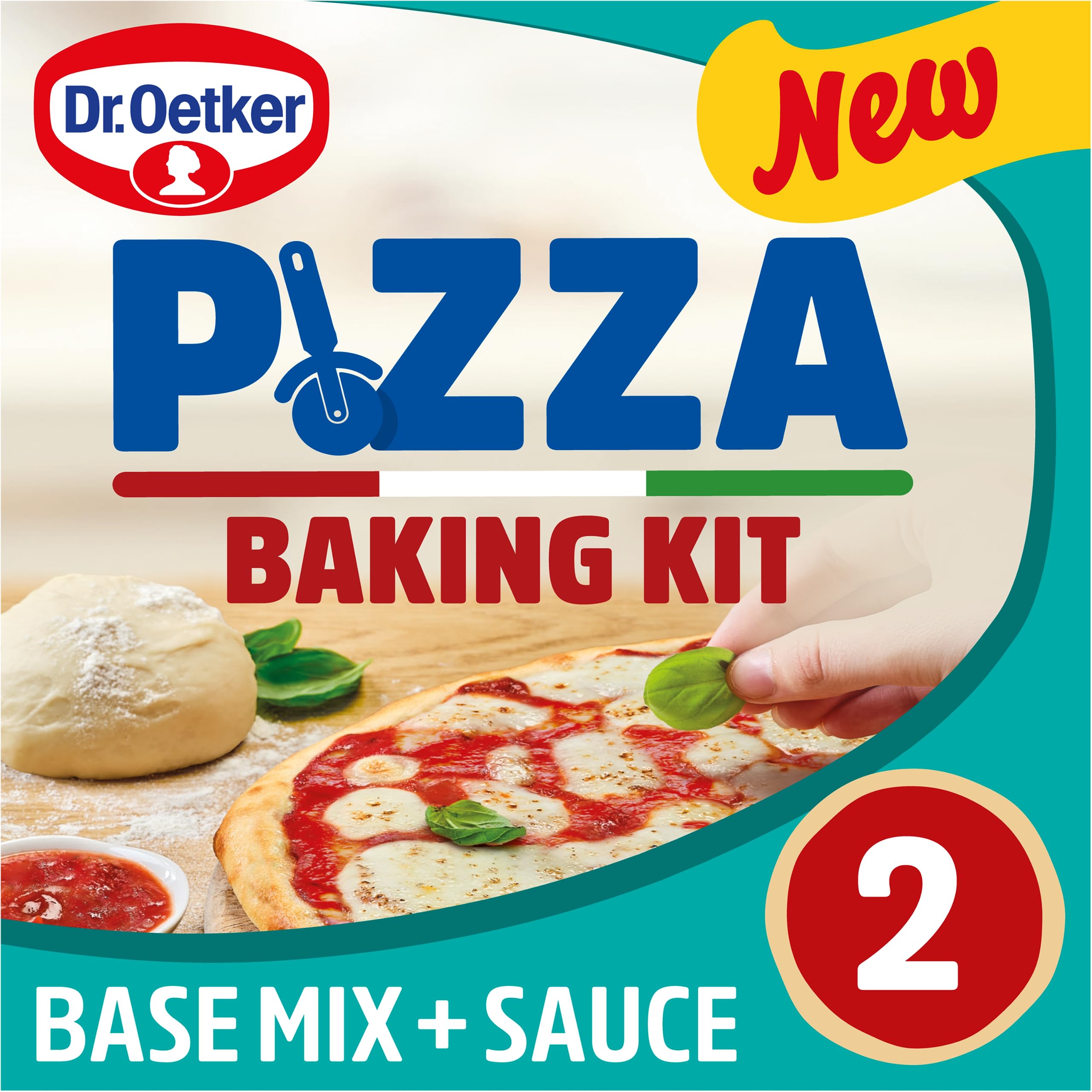 Dr. Oetker Make Your Own Pizza Baking Kit, 440g, makes 2 pizzas 10inches, includes pizza base mix and tomato sauce