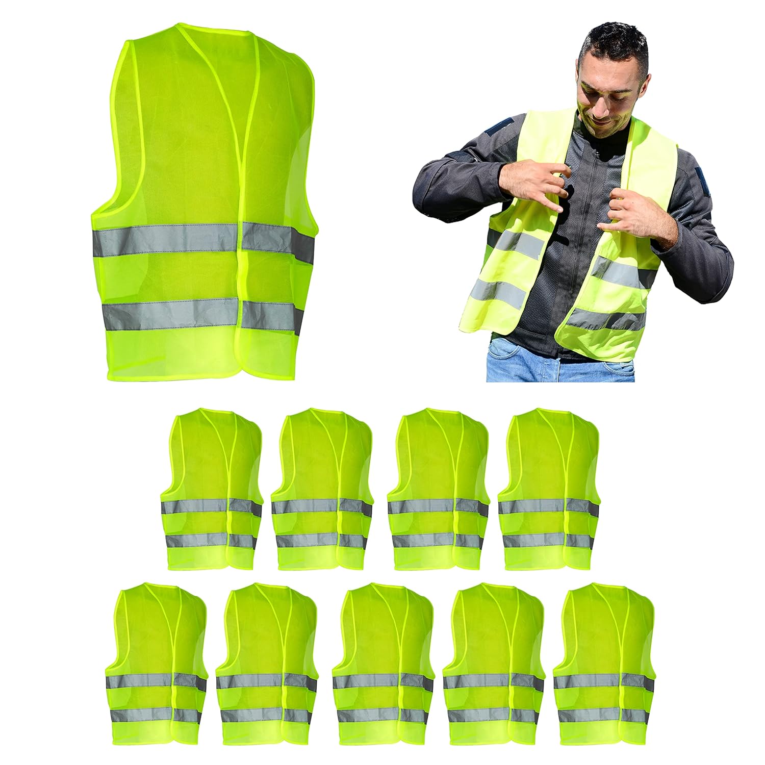 High Visibility Safety Vests Mesh Safety Vest Men Reflective Vest