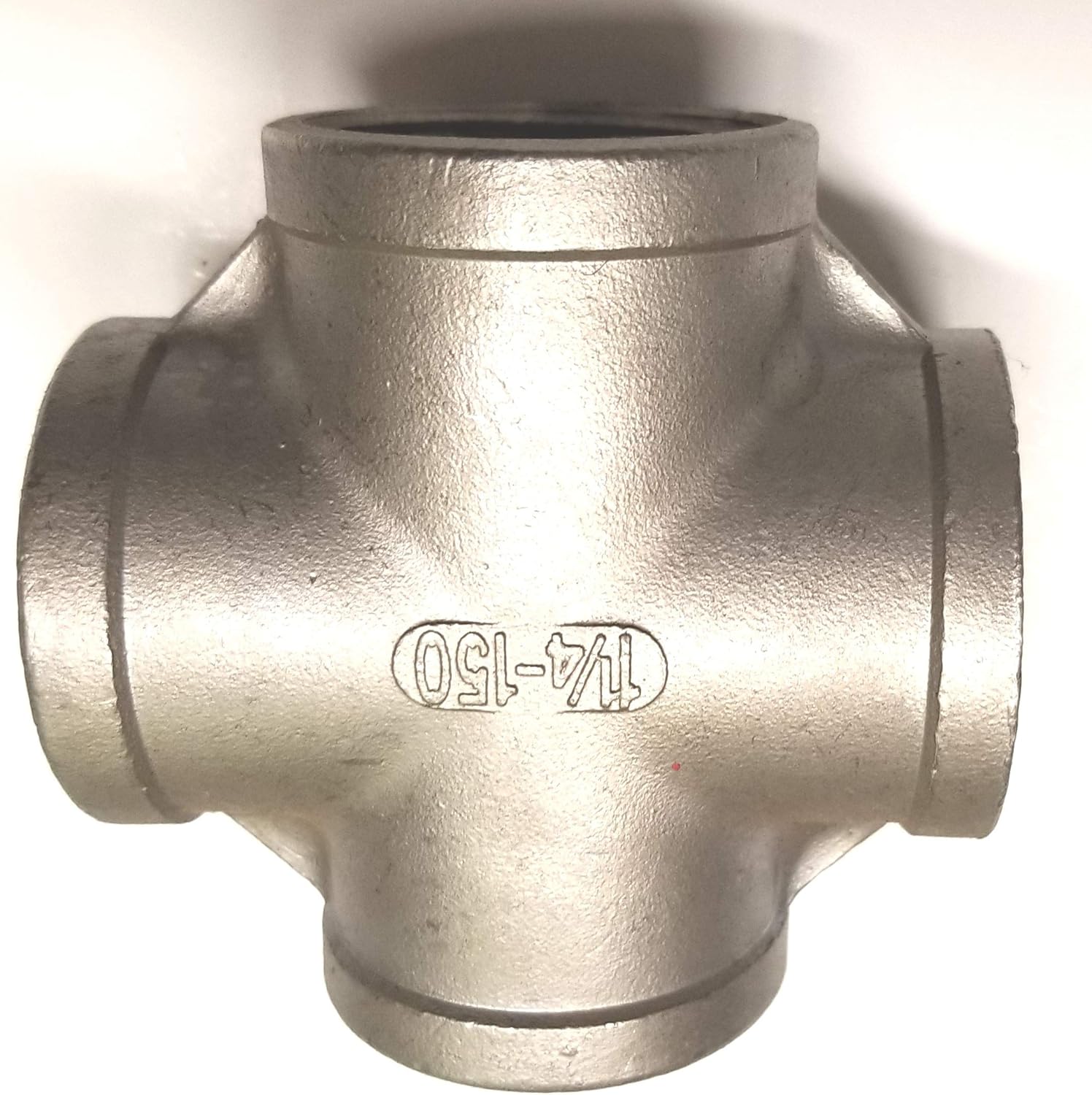 TIB Stainless 4 Way Cross Tee 1 1/4 Npt Pipe Female Coupler CAST Class 150