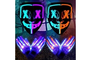 Lumiparty LED Purge Mask and Gloves: Halloween Transformation Unveiled