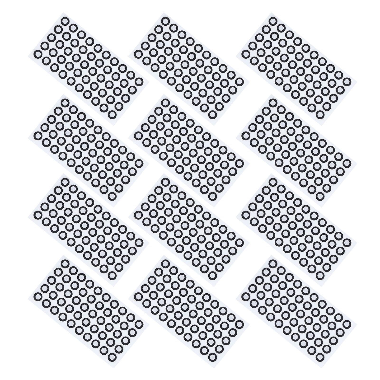 12 Sheet 3D Scanning Marker Reflective 3D Tracking Dot Reference Point Markers 6mm ID 10mm Outer Diameter 3D Tracking Dot for Reverse Engineering Quality Control