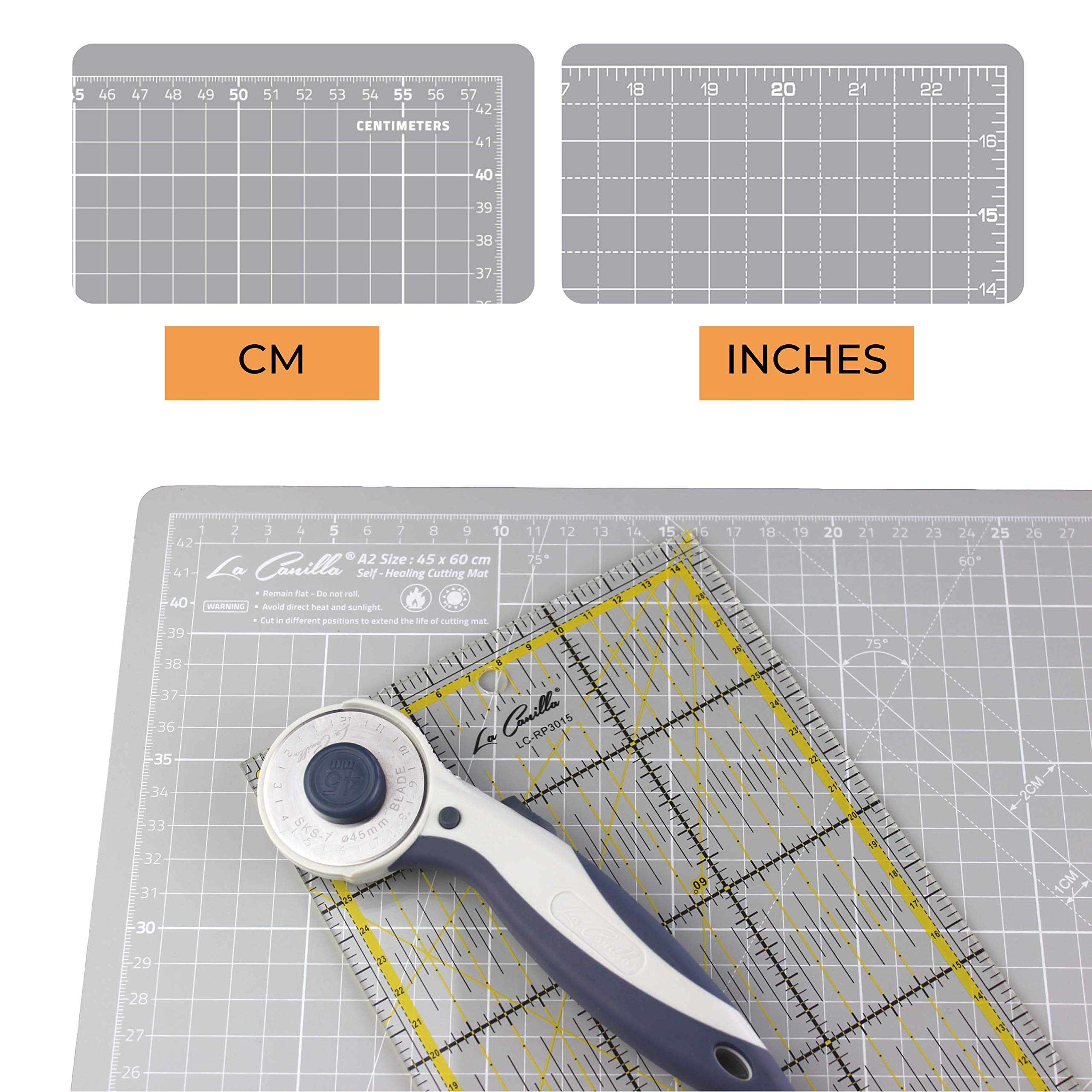 La Canilla Self Healing Cutting Mat A2 (60x45cm 24x18”) Double