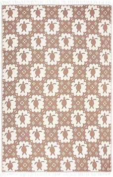 Sand Cloud Turkish Throw Blanket - Jacquard Weave with Twisted Tassels