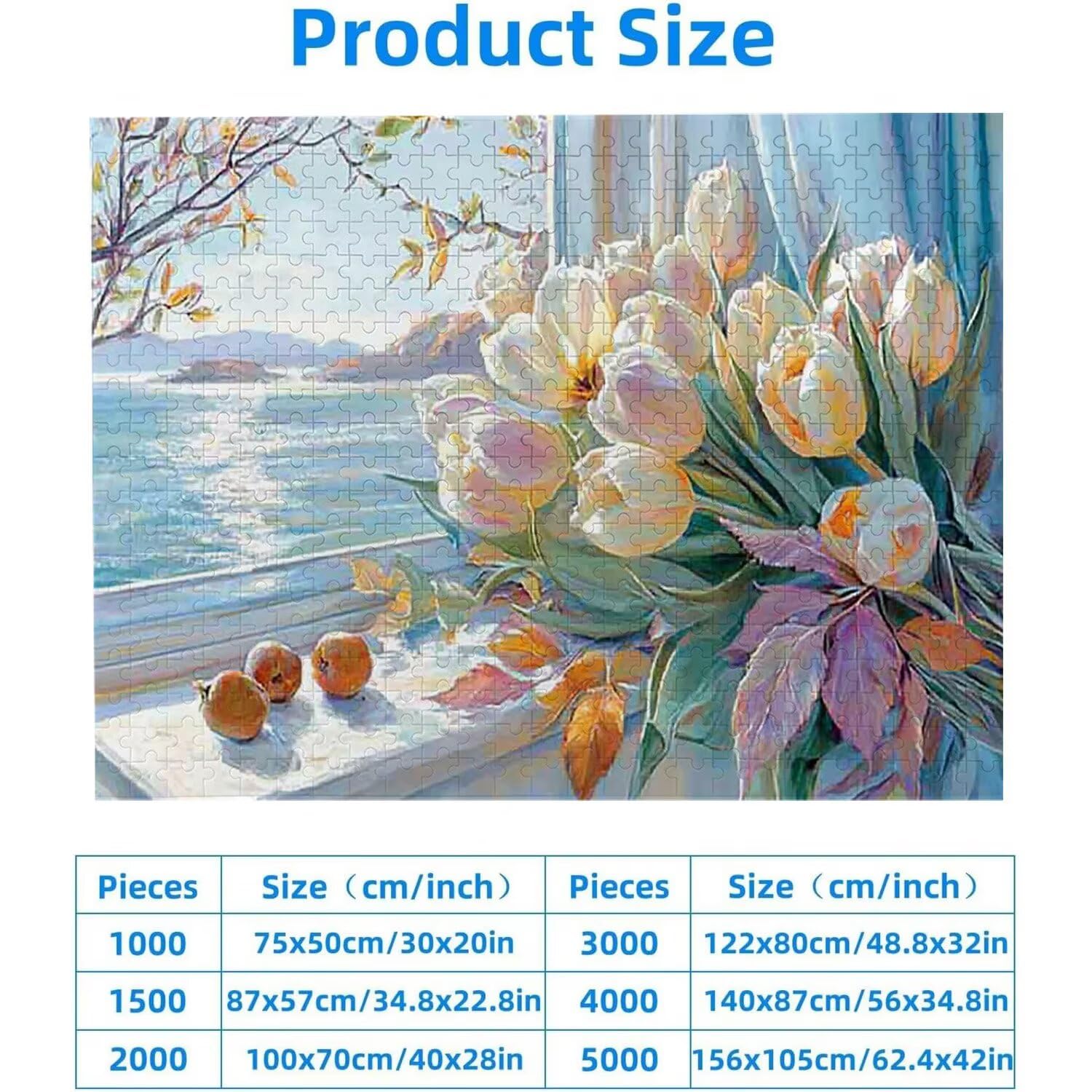 1500 Pezzi di Puzzle, tulipani paesaggio1500 Pezzi di Puzzle per Adulti, Regalo di Anniversario, Regalo di Natale, Decorazione Della Casa, Prevenzione Della Degenerazione Cerebrale Negli Anziani v979