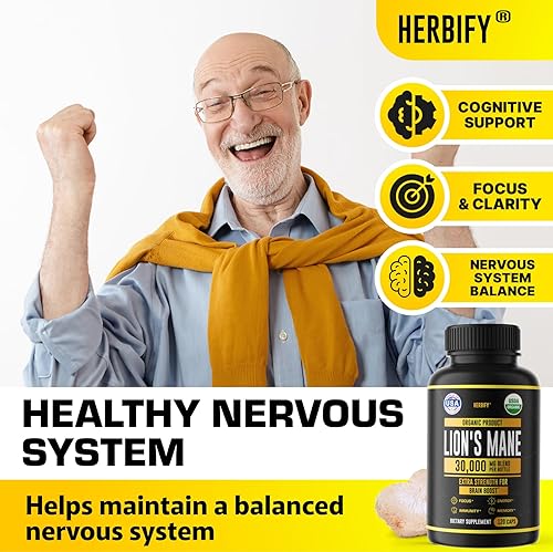 Miniatura 9 de Lions Mane - Suplemento de melena de leones - Tintura de melena de leones - Apoyo inmunológico natural - Tintura de melena de león para memoria,