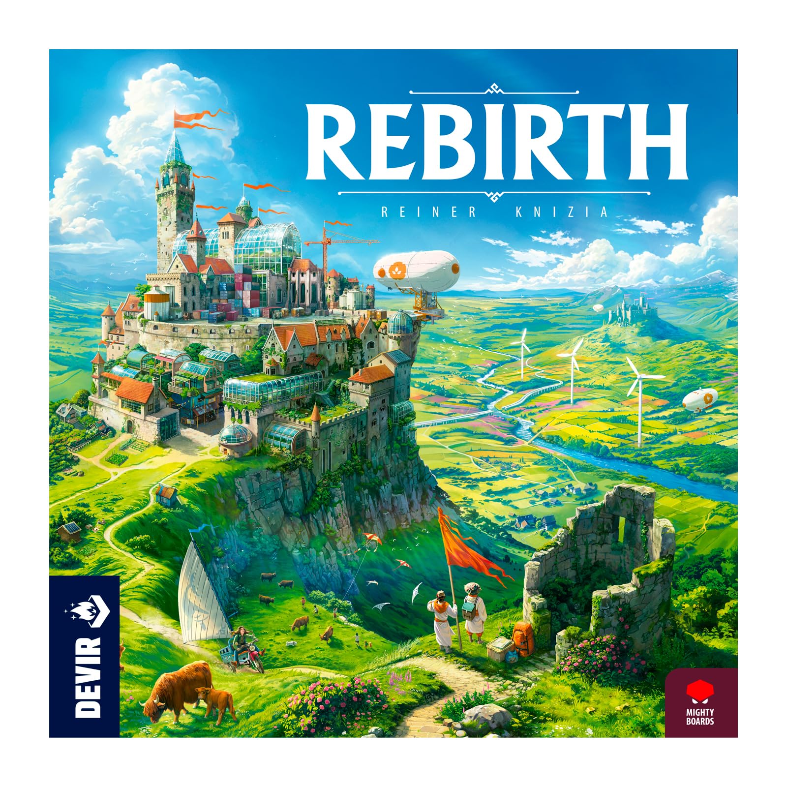 Devir - Rebirth Strategia i kontrola obszaru gra planszowa, układanie płytek, średniowieczny motyw celtycki, Reiner Knizia, 2-4 graczy - wersja hiszpańska
