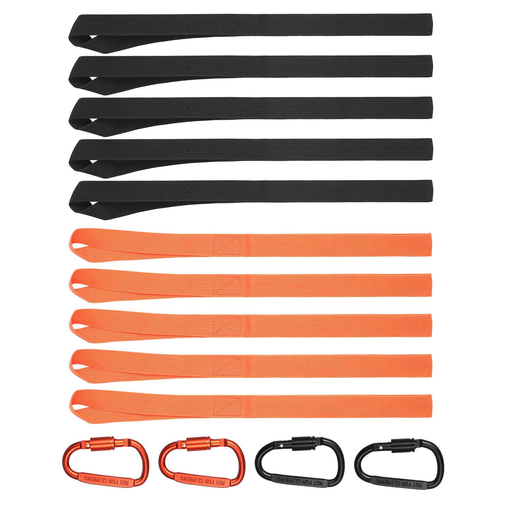 10 Pcs Soft Loop Tie Down Straps, 25mm x 20cm Heavy Duty Tie Down Anchor Straps for Motorcycle Handlebar, Motorbike, Roof Rack, with 4 Hooks Connectors