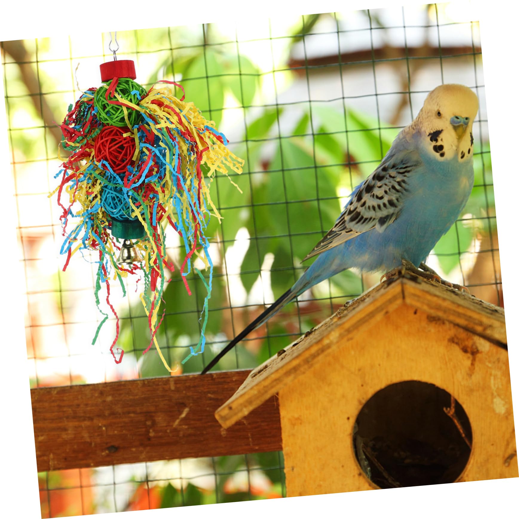 BESPORTBLE 12pièces Jouets Suspendus pour Oiseaux Accessoires De Mâcher Déchiqueter pour Perroquets Perruches Et Petits Oiseaux