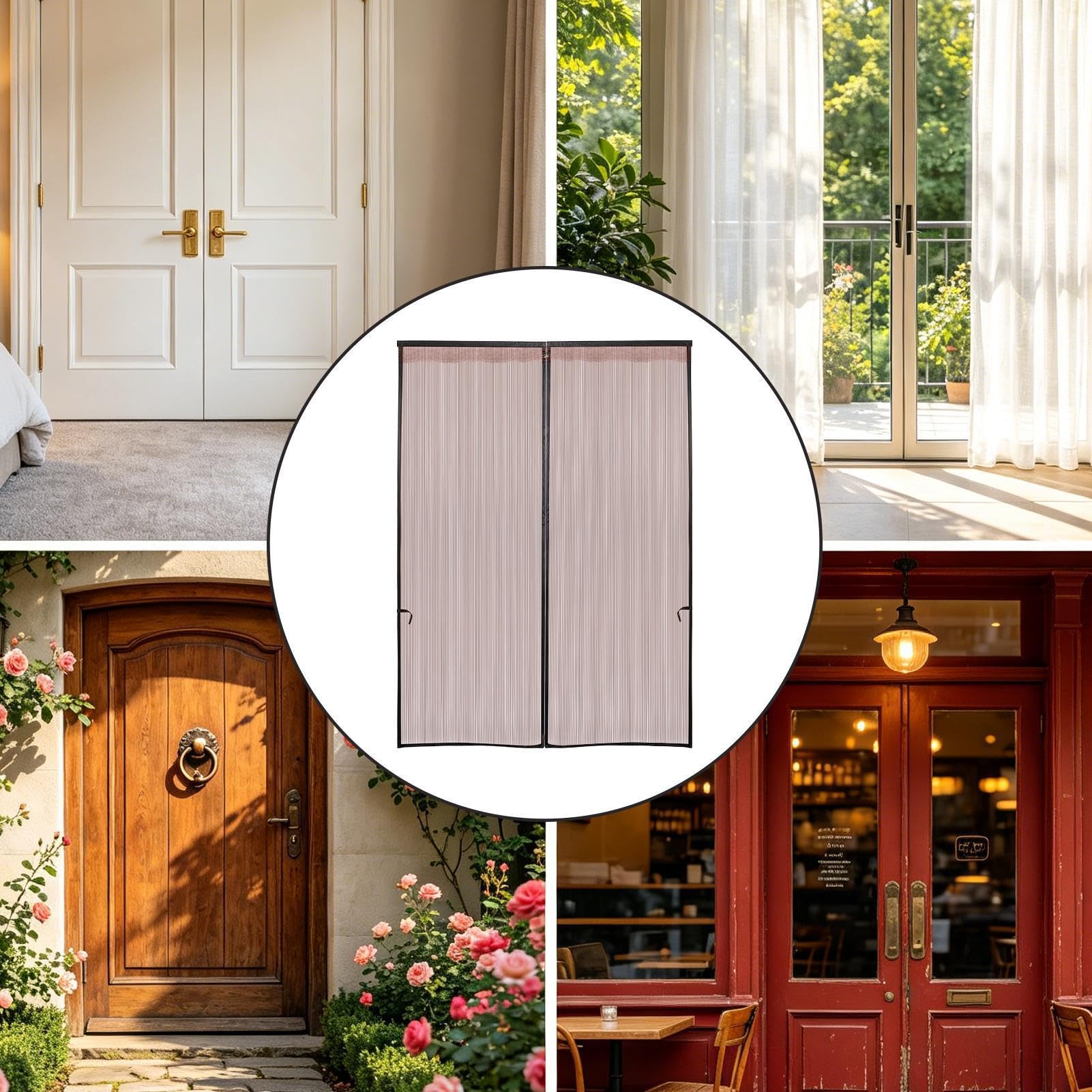 Porta Zanzariera Magnetica Copertura Magnetica Pesante | Schermo Rete per Porta con Magnete per Porte da Esterno, Casa, Appartamento, Portico, Ingresso, Balcone, Cancello, Adatto a