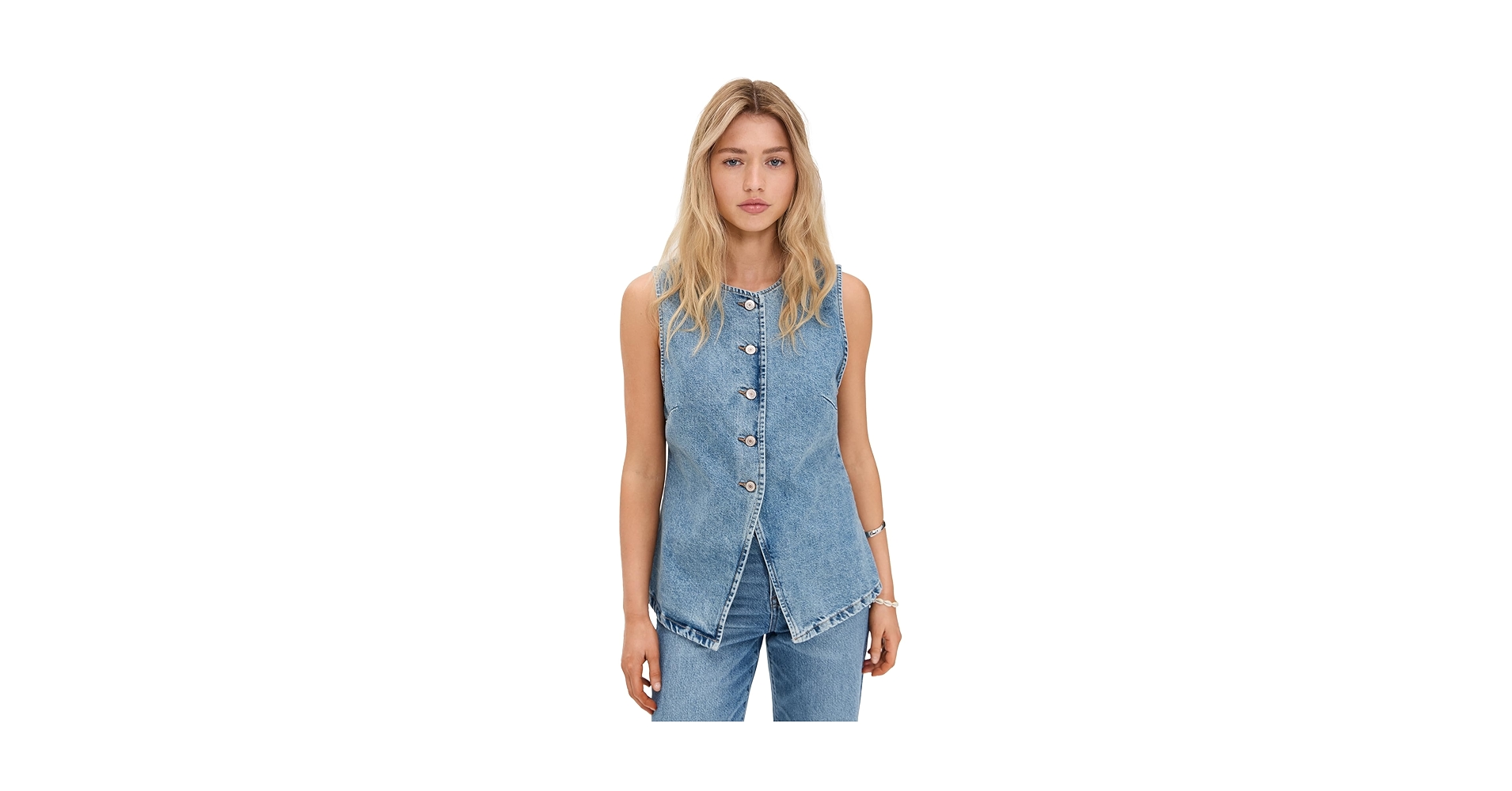 Free People Women's Aimee Vest Ultra Light Beam Small at