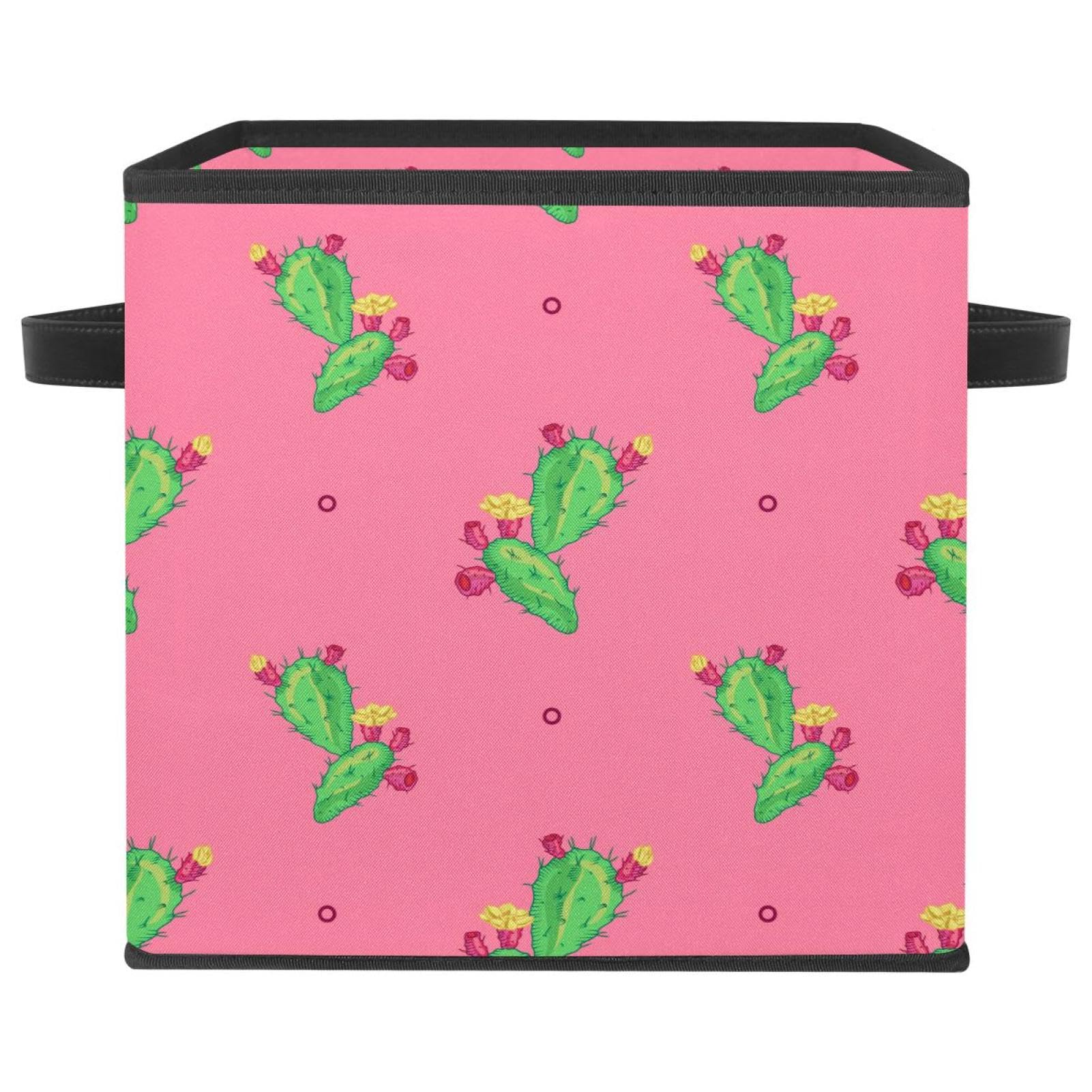 Boîte de rangement pliable en tissu rose pour placard et vêtements