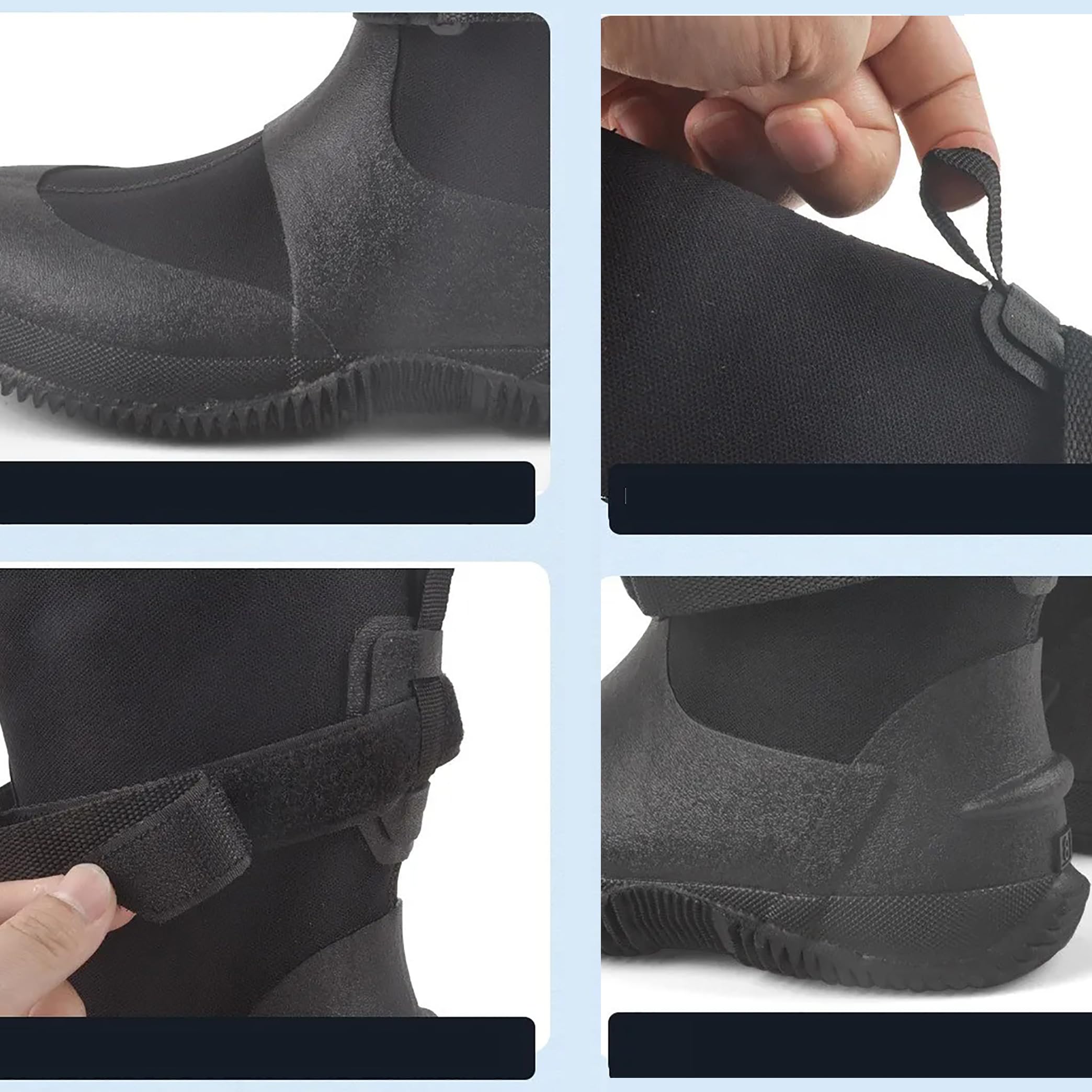 Botas de buceo de neopreno de 5 mm, botas impermeables de goma vulcanizada con suela antideslizante y protección de dedos para esnórquel, surf y buceo