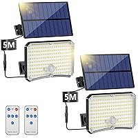 Lampada Solare da Esterno [2 Pacchii] Luce Solare LED Esterno con Sensore di Movimento