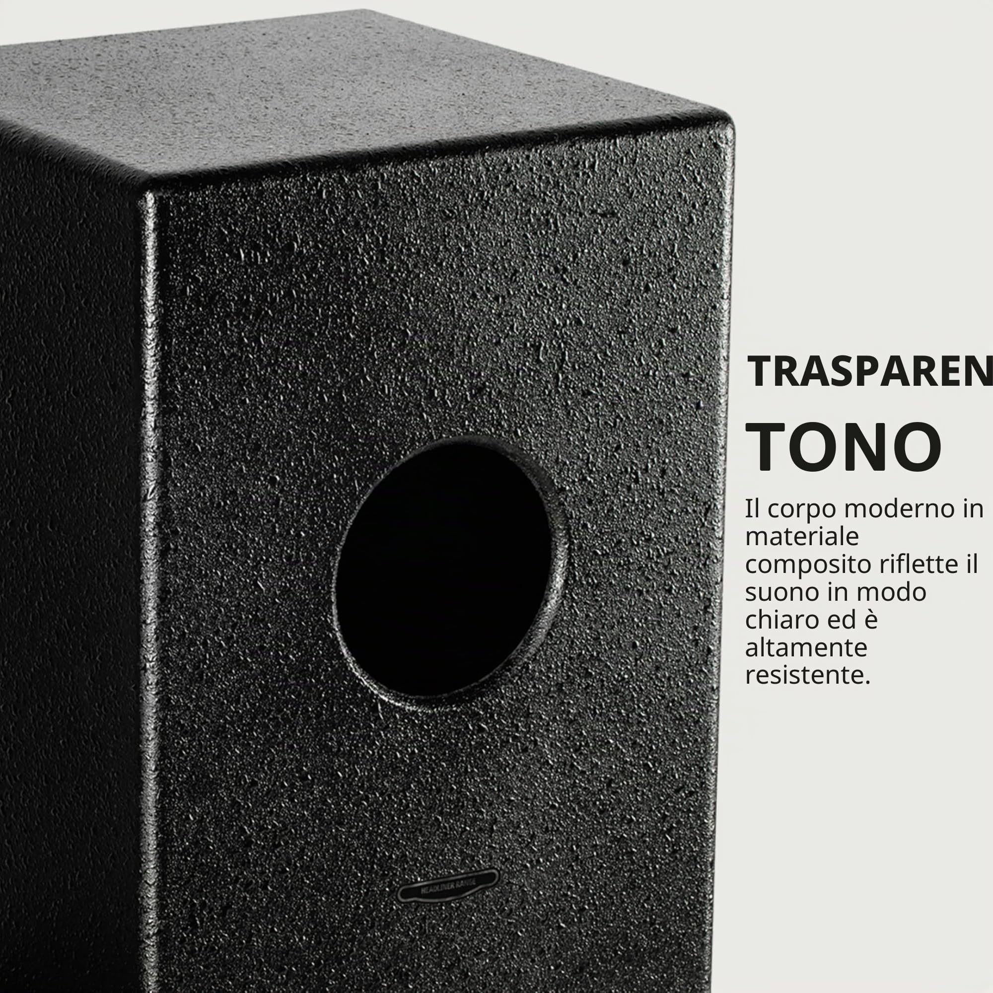 Meinl Percussion Headliner Cajon Instrument - Drum Box Compatto con Suono Snare e Suono Basso - Superficie di Suono Frassino Americano (HCAJ1AWA)