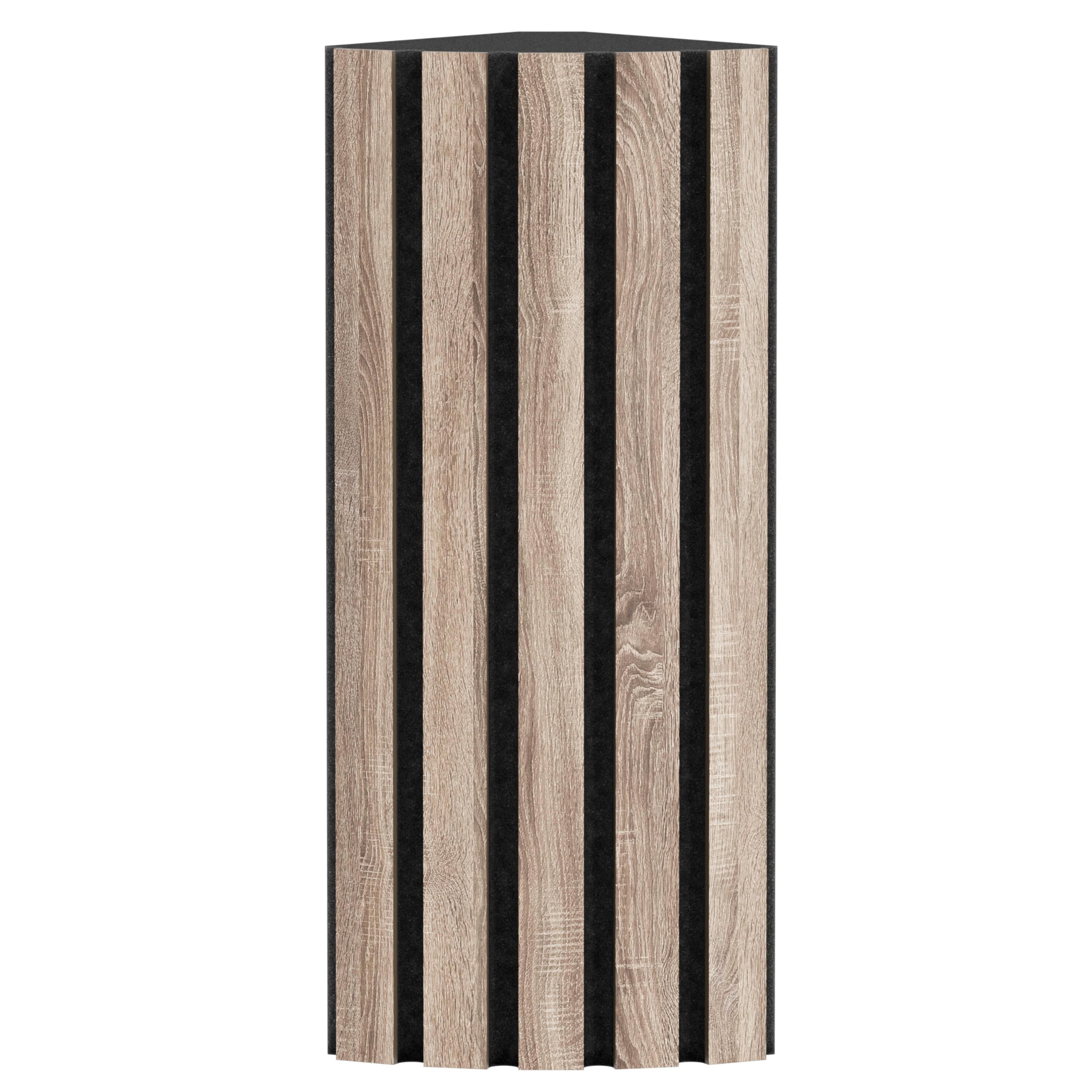 Pack de 2 trampas acústicas para graves de esquina | Absorción de bajas frecuencias para estudios/teatros | 50 × 23 cm | Insonorización - Absorción - Difusión | Color: [x2 POLETRAP | Sonoma]