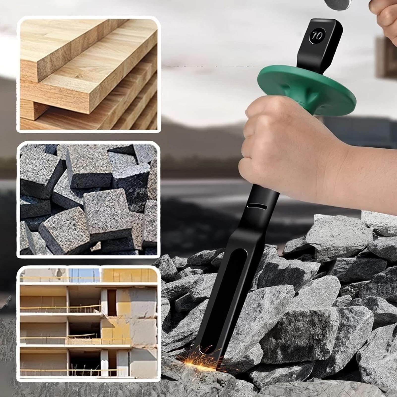 Cincel de hormigón, cincel de mampostería resistente Herramienta de escultura Cincel | Cincel de albañil plano preciso, herramienta profesional de cincel de madera, cincel de hormigón resistente para el animal