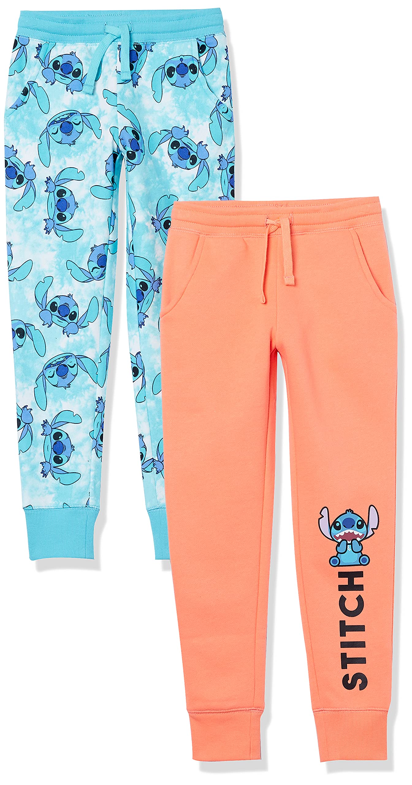 Amazon Essentials Disney | Marvel | Star Wars | Frozen | Princess Pantaloni Sportivi Jogger in Pile (precedentemente Spotted Zebra) Bambine e Ragazze, Pacco da 2