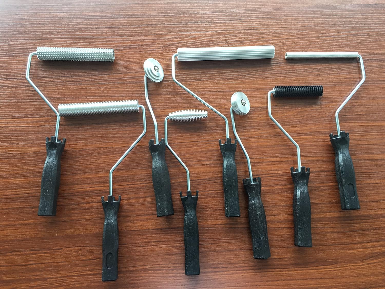 LFI 8pcs set Fiberglass Rollers Bubble Tool Fiberglass Laminating Roller, Resin Bubble Roll Composite Laminatingroller Project Kit